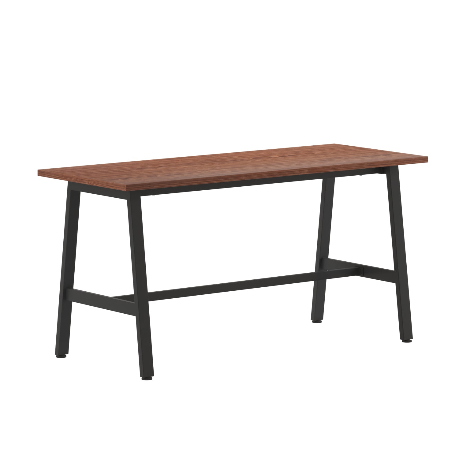 Flash Furniture Redmond Commercial 60x24 Conference Table with 1in Thick Double Sided Laminate Table Top with PVC Edging and Heavy Duty A-Frame Steel Base, Walnut - Image 3