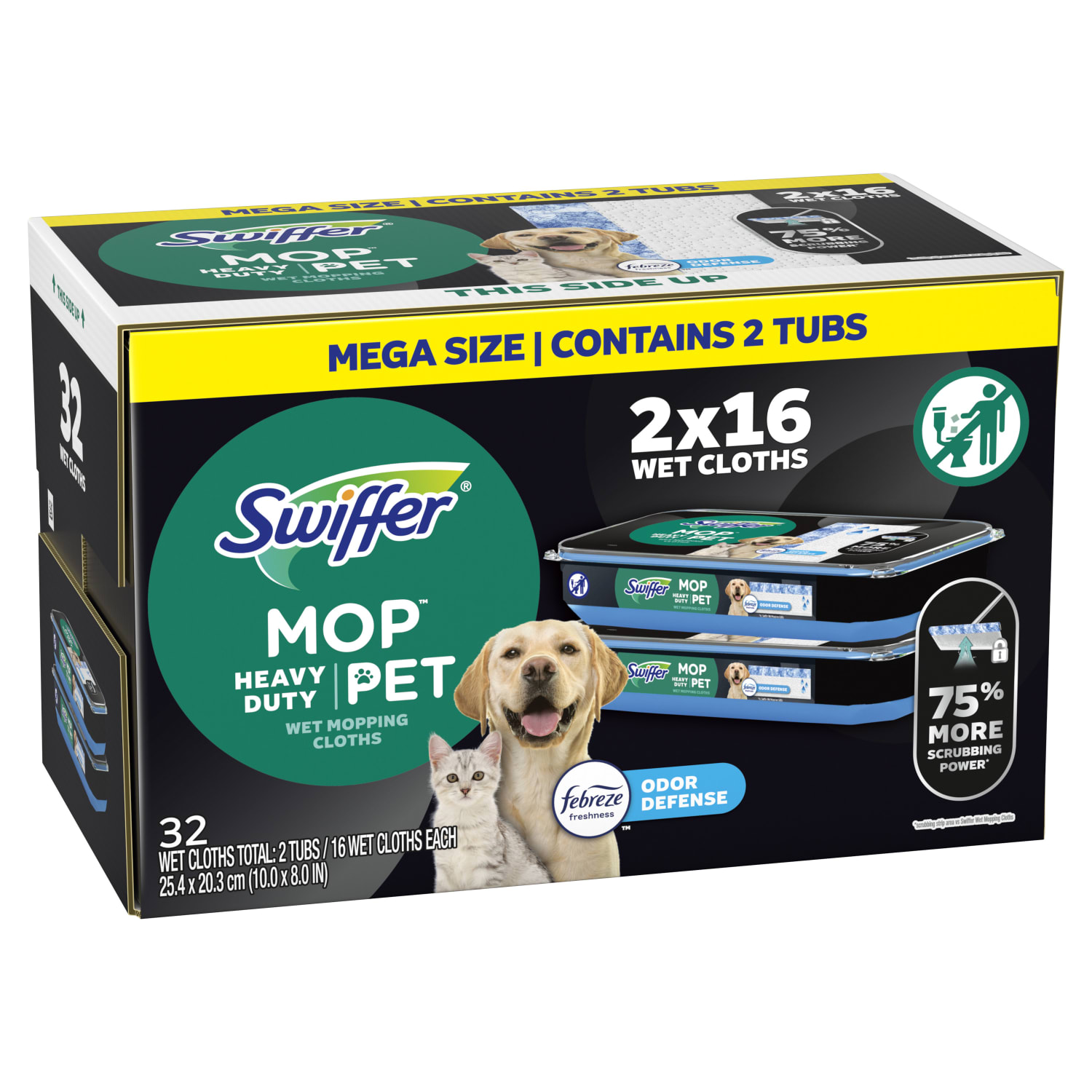 Swiffer Heavy Duty Mop Wet Multi-Surface Cloth Refills, Pack Of 32 Mop Cloths - Image 3