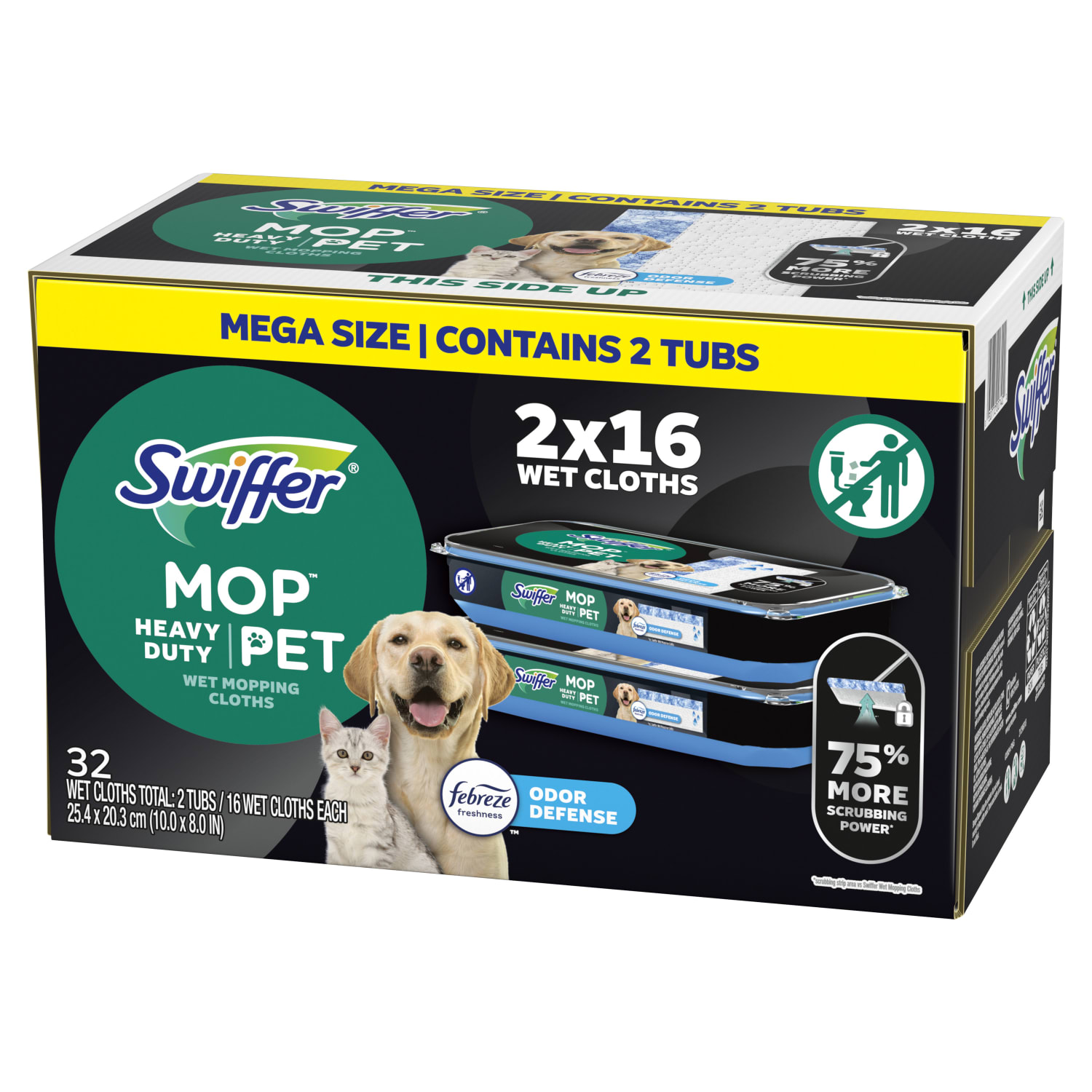 Swiffer Heavy Duty Mop Wet Multi-Surface Cloth Refills, Pack Of 32 Mop Cloths - Image 4