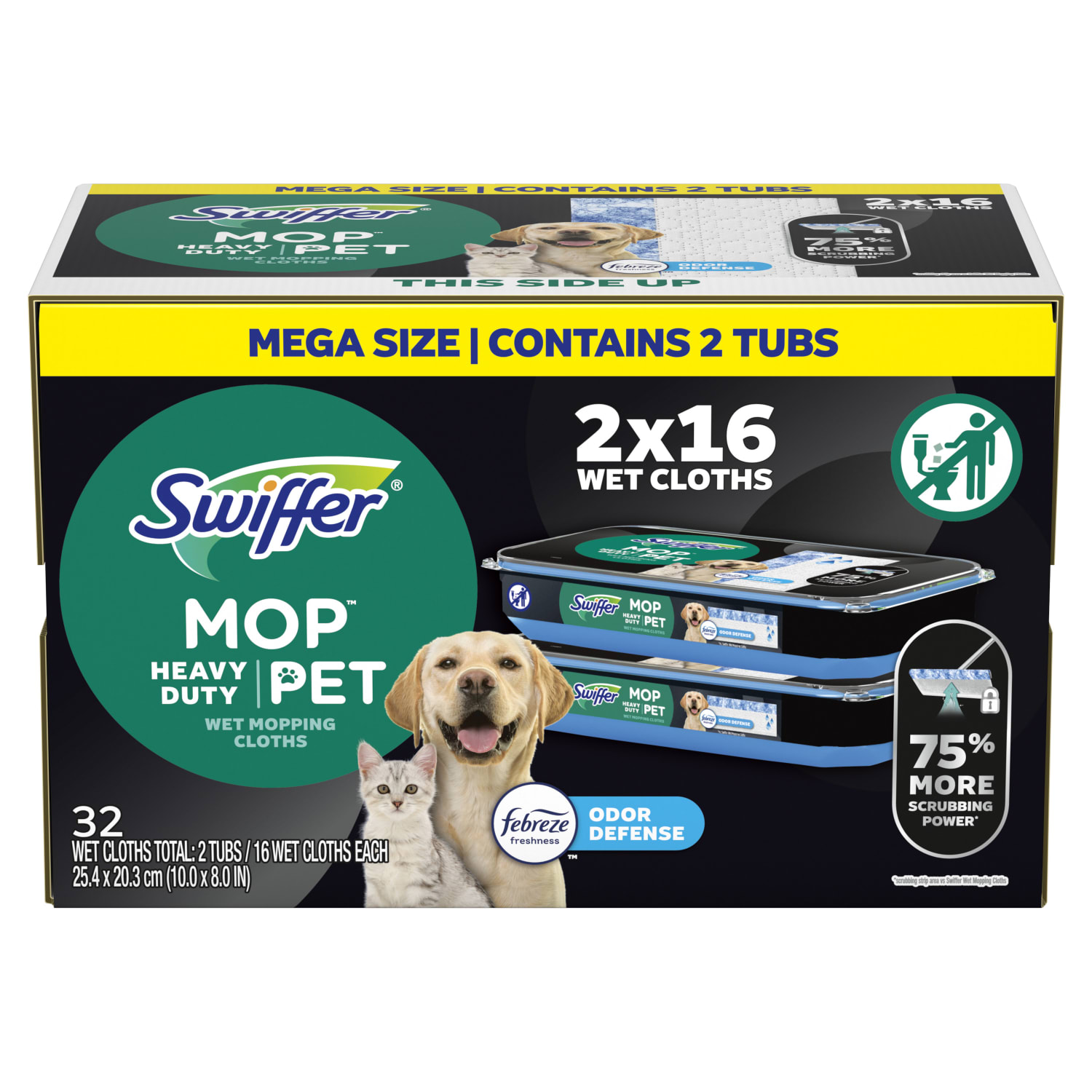 Swiffer Heavy Duty Mop Wet Multi-Surface Cloth Refills, Pack Of 32 Mop Cloths - Image 5