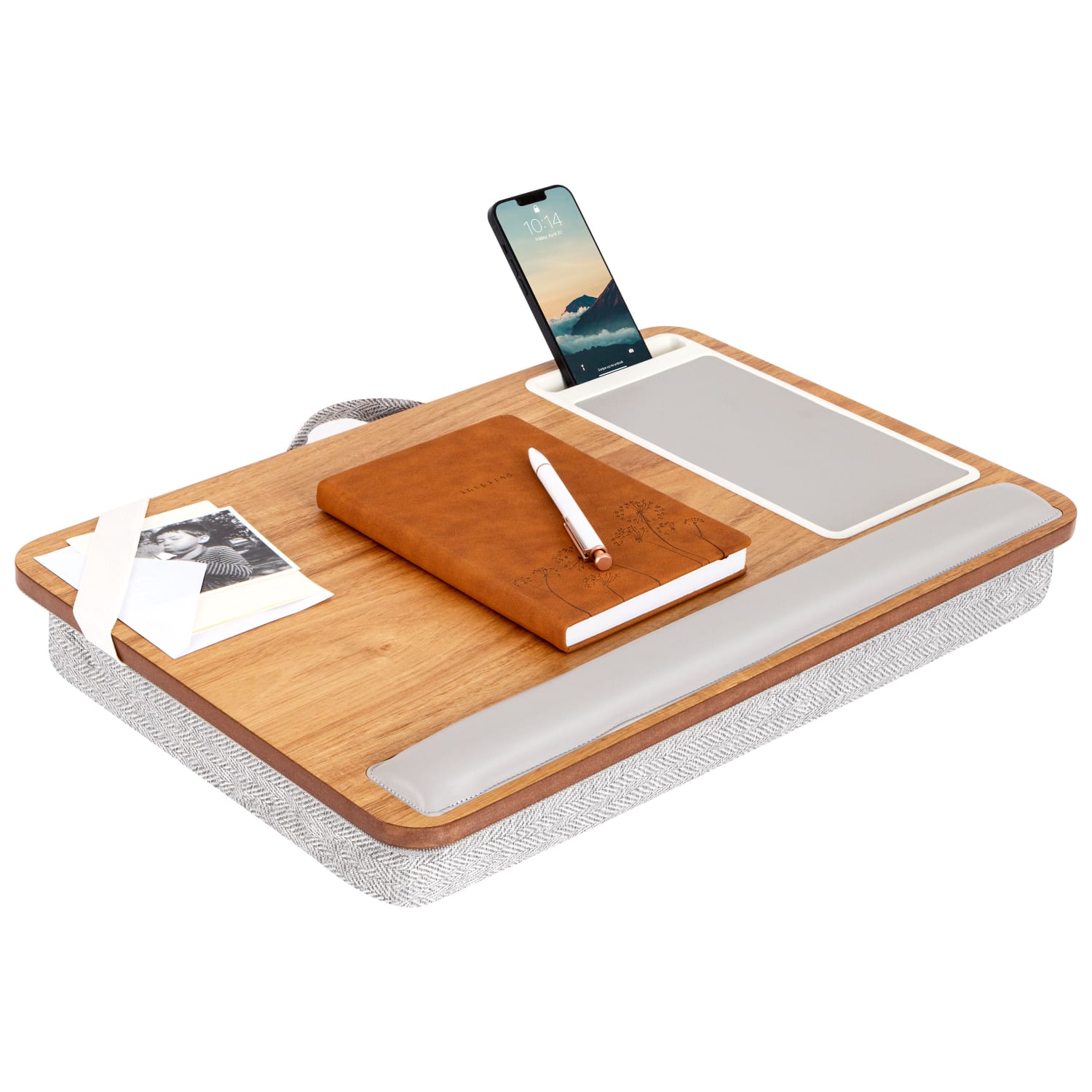 Rossie Home Premium Lap Desk, 3inH x 21-1/8inW x 3inD, Natural Acacia
