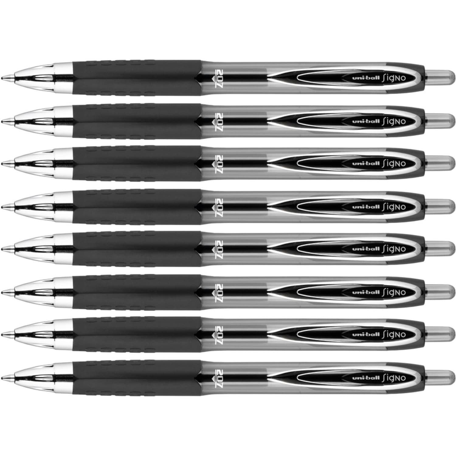 Uni-Ball 207 Gel Pens, Pack Of 8, Medium Point, 0.7 mm, Translucent Black Barrel, Black Ink - Image 6
