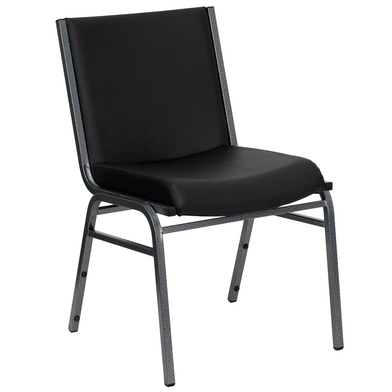 Flash Furniture HERCULES Series Heavy-Duty Stack Chair, Black/Silver Vein - Image 3