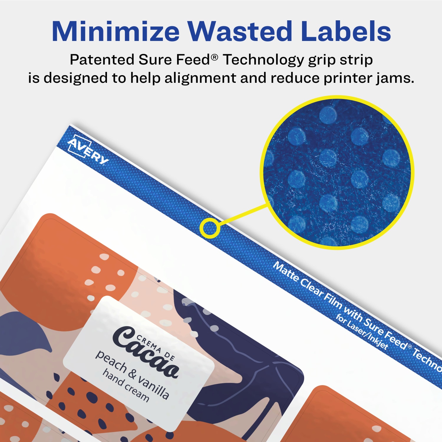 Avery Permanent Labels With Sure Feed, 94240-CMF50, Rectangle, 2in x 3-3/4in, Matte Clear, Pack Of 400 - Image 5