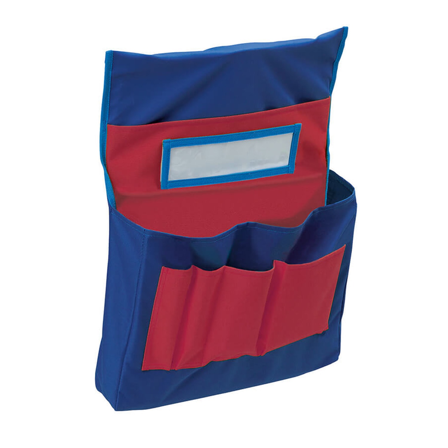 Pacon Chair Storage Canvas Pocket Charts, 18-1/2inH x 14-1/2inW x 2-1/2inD, Blue/Red, Pack Of 2 Charts - Image 3