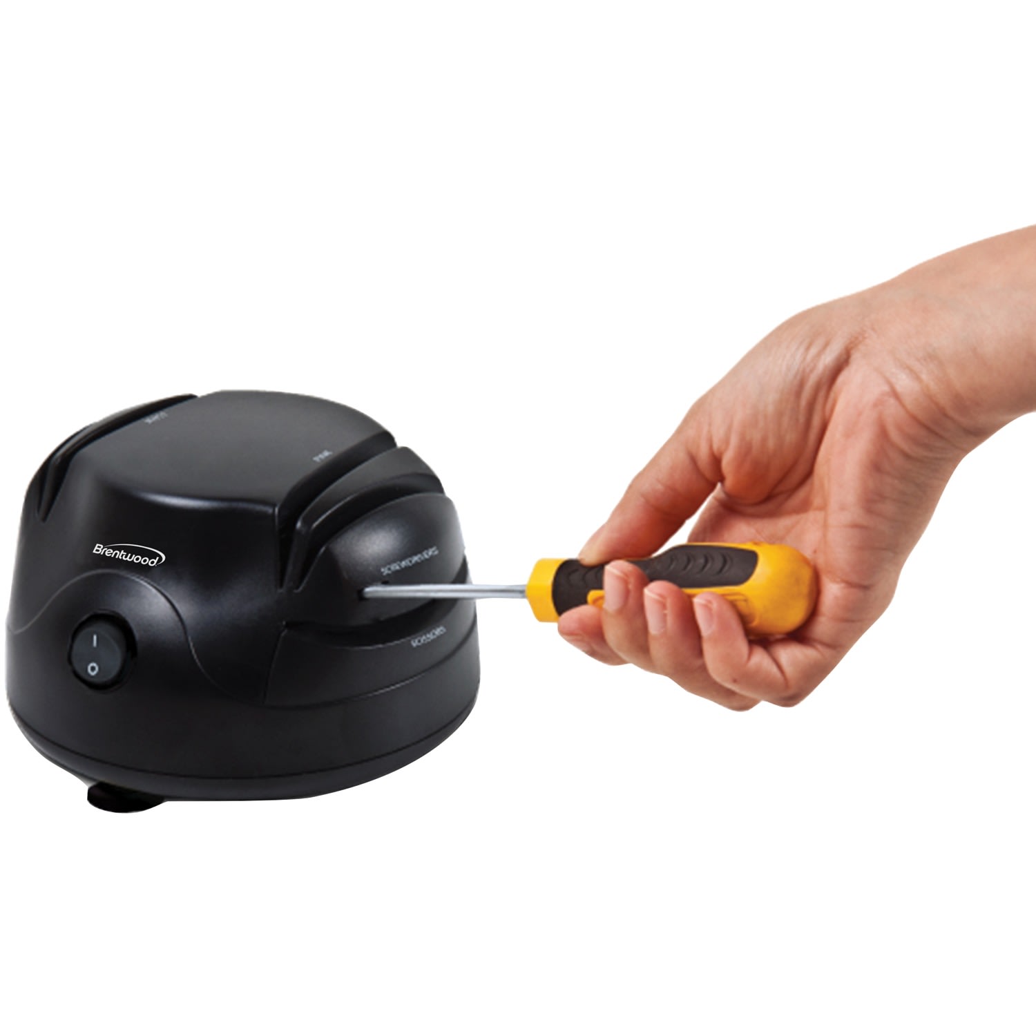Brentwood Electric Knife & Tool Sharpener, 4in x 6in, Silver/Black - Image 4