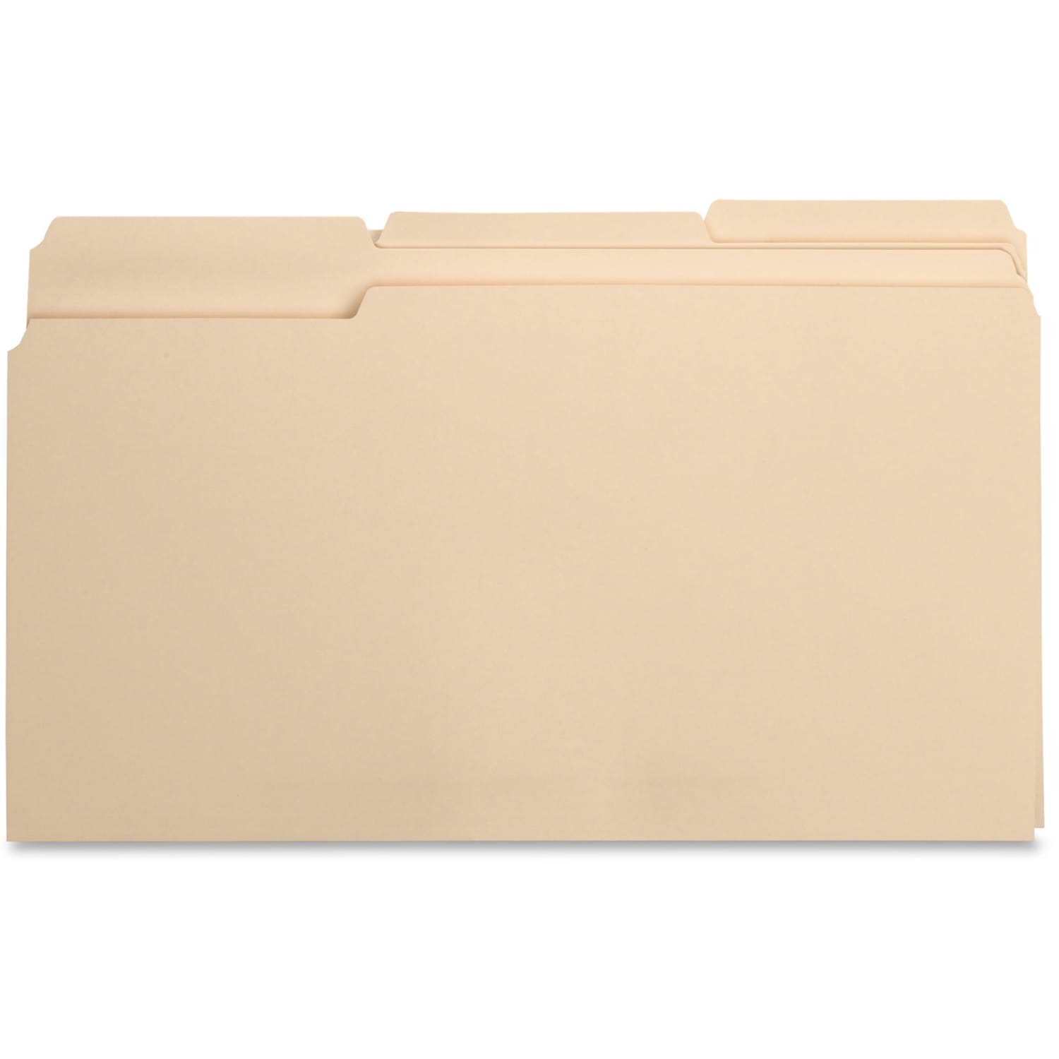 Business Source 1/3 Cut 1-ply Top Tab Manila Folders - Legal - 8 1/2inx14in Sheet Size - 3/4in Expansion - 17526