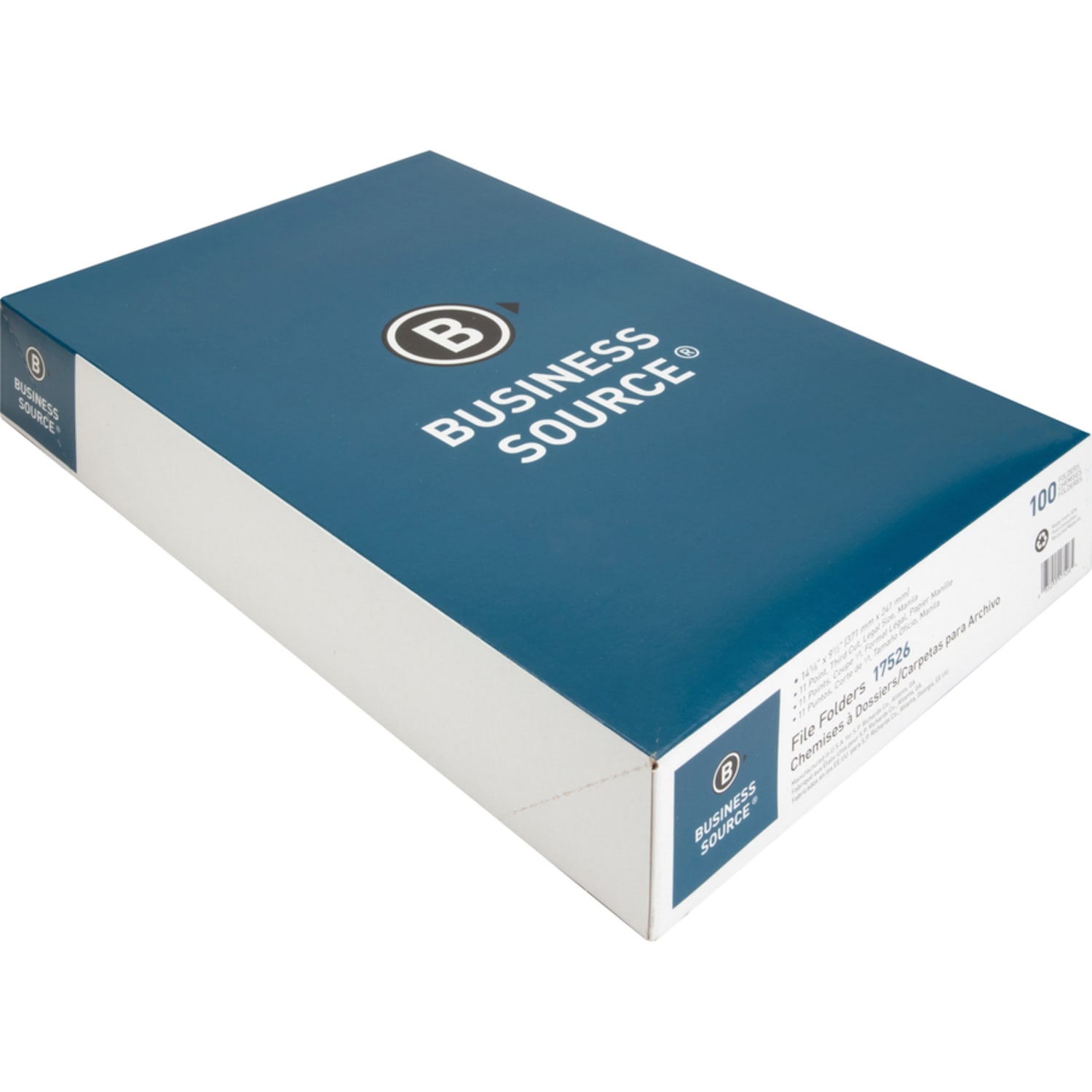 Business Source 1/3 Cut 1-ply Top Tab Manila Folders - Legal - 8 1/2inx14in Sheet Size - 3/4in Expansion - 17526 - Image 4