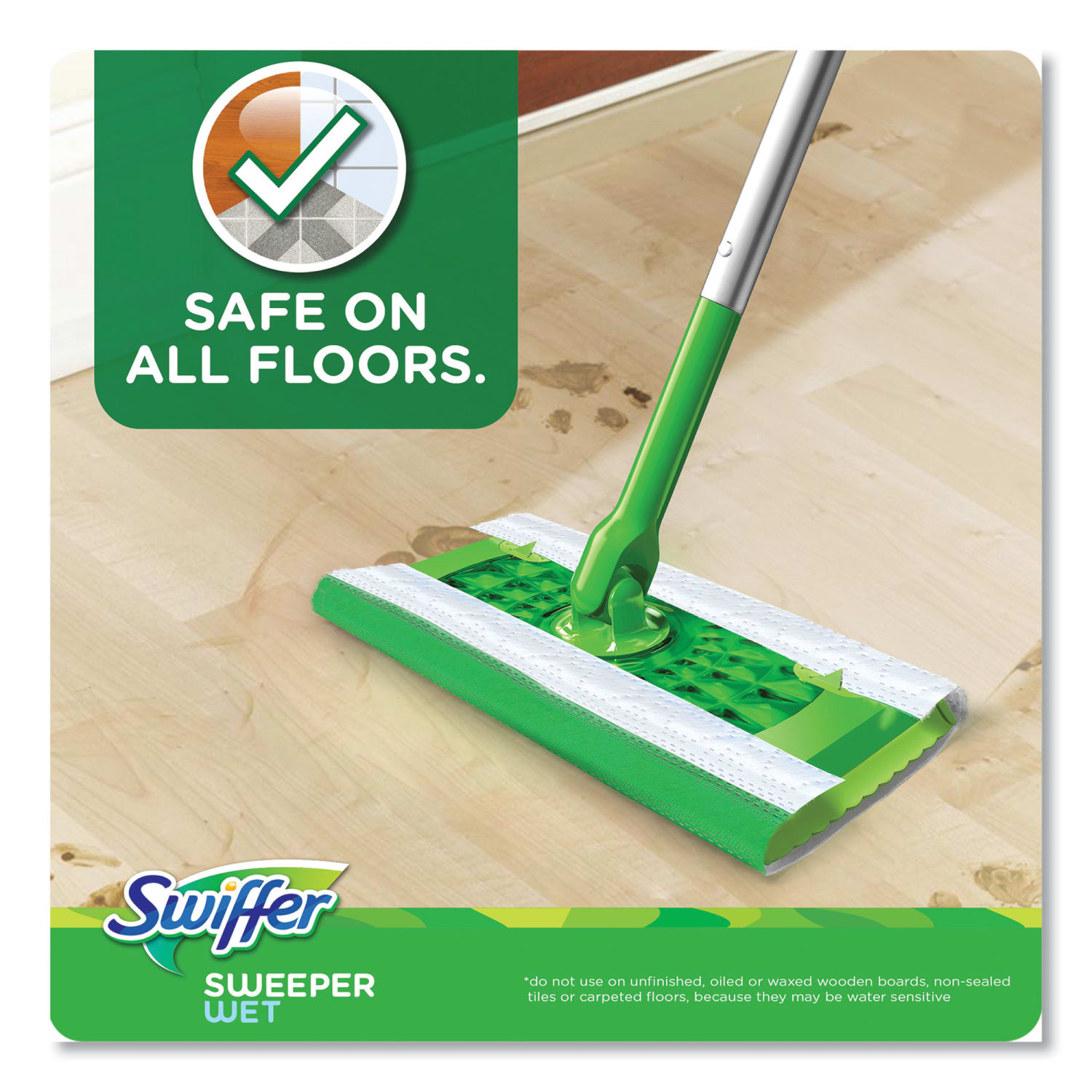 Swiffer Wet Refill Cloths, 10in x 8in, Lavender Vanilla And Comfort, White, Carton Of 36 Cloths - Image 5