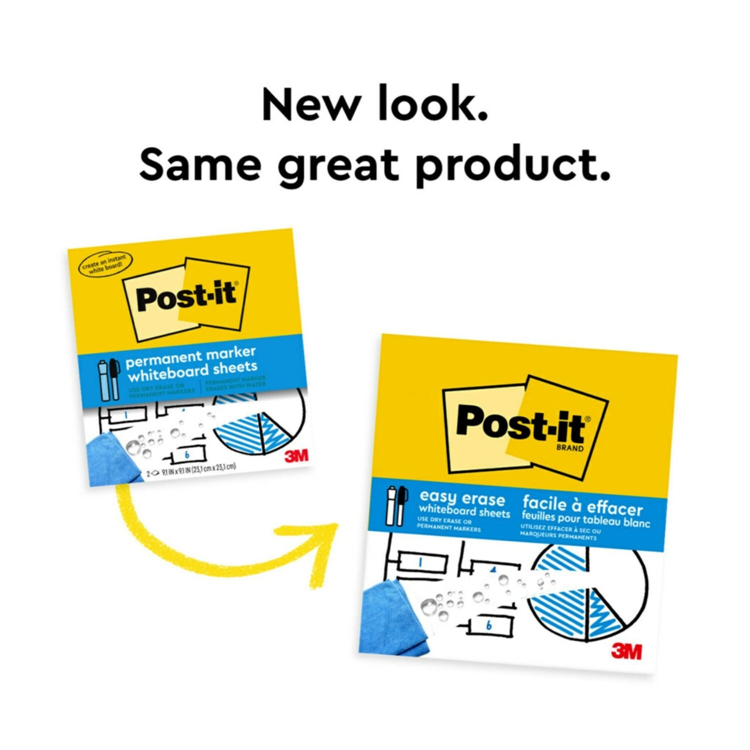 Post-it Flex Write Surface Sheets, The Permanent Marker Whiteboard Surface, 9.1 in. x 9.1 in - Image 4