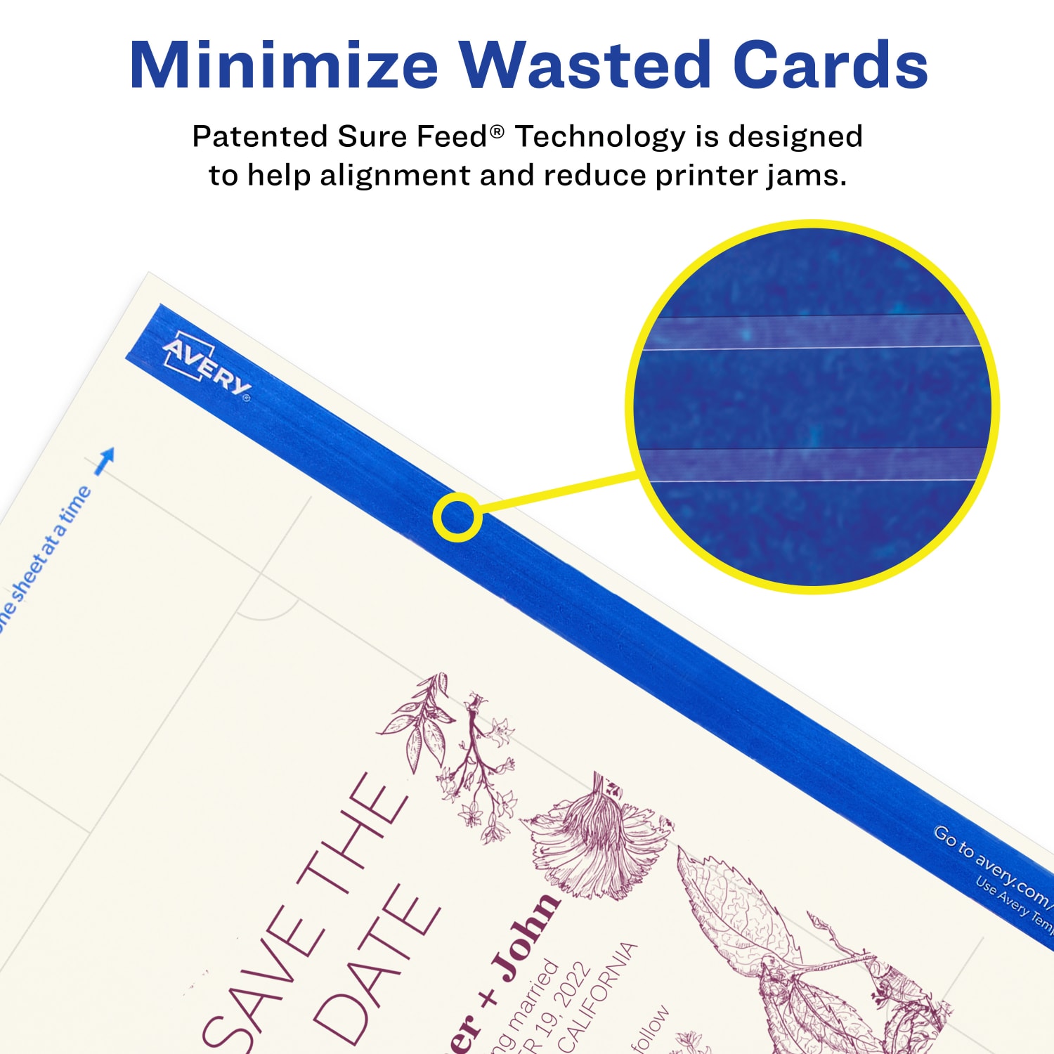 Avery Printable Postcards With Sure Feed Technology, 95278-MIC25, Rectangle Scalloped, 4.25in x 5.5in, Matte Ivory, Pack Of 50 - Image 5