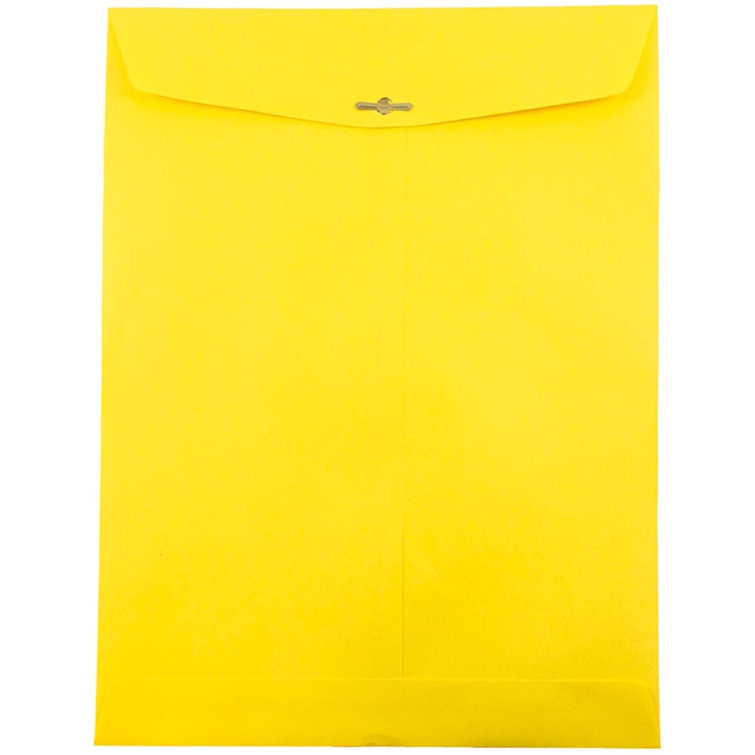 JAM Paper Open-End 10in x 13in Catalog Envelopes, Clasp Closure, Yellow, Pack Of 25 Envelopes - Image 3