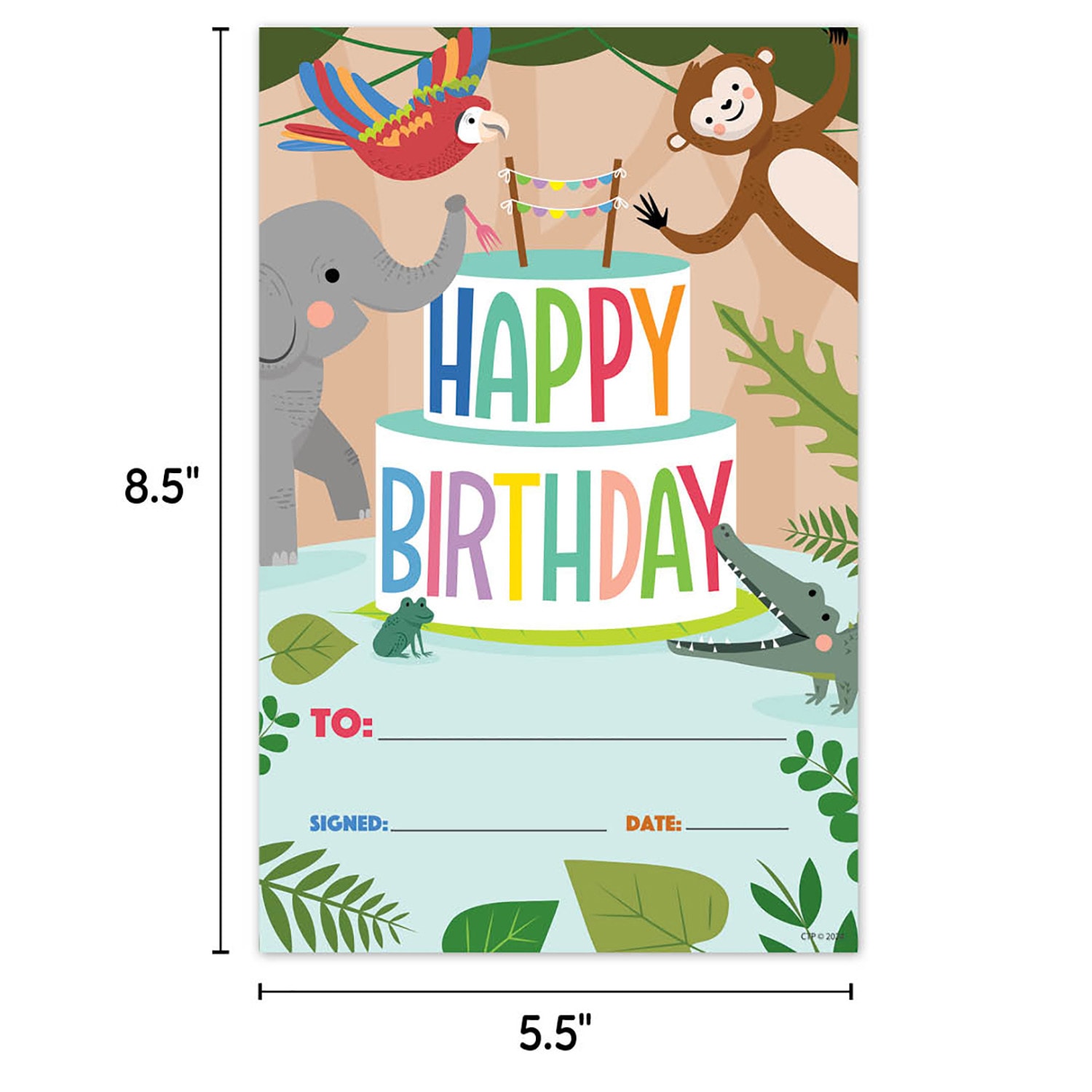 Creative Teaching Press Jungle Friends Happy Birthday Awards, 5-1/2in x 8-1/2in, 30 Awards Per Pack, Bundle Of 6 Packs - Image 5