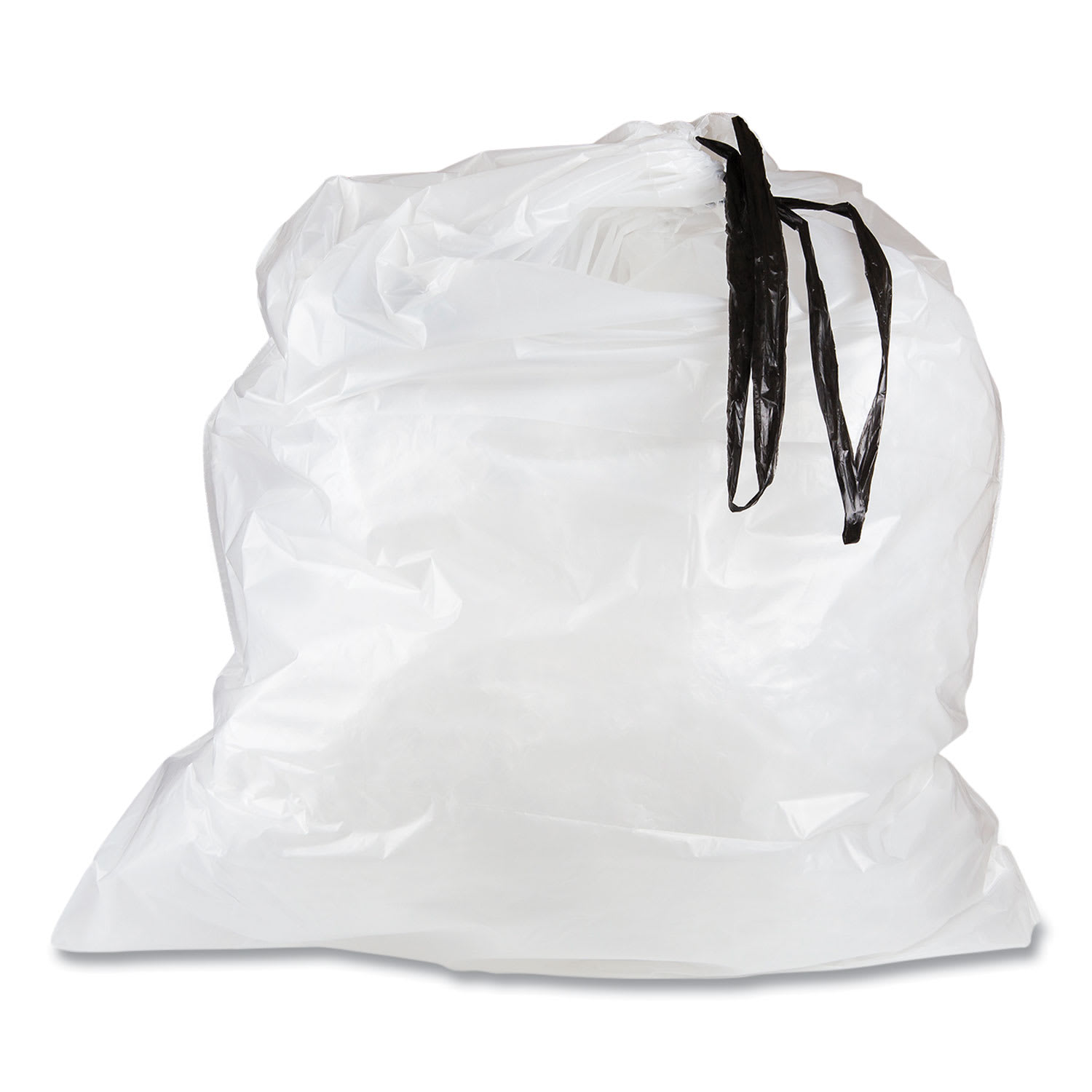 Inteplast Group Draw-Tuff Institutional Draw-Tape Can Liners, Drawstring, 55 gal, 1.9 mil, 42.5in x 35.5in, Natural, 10 Bags/Roll, 5 Rolls/CT - Image 5