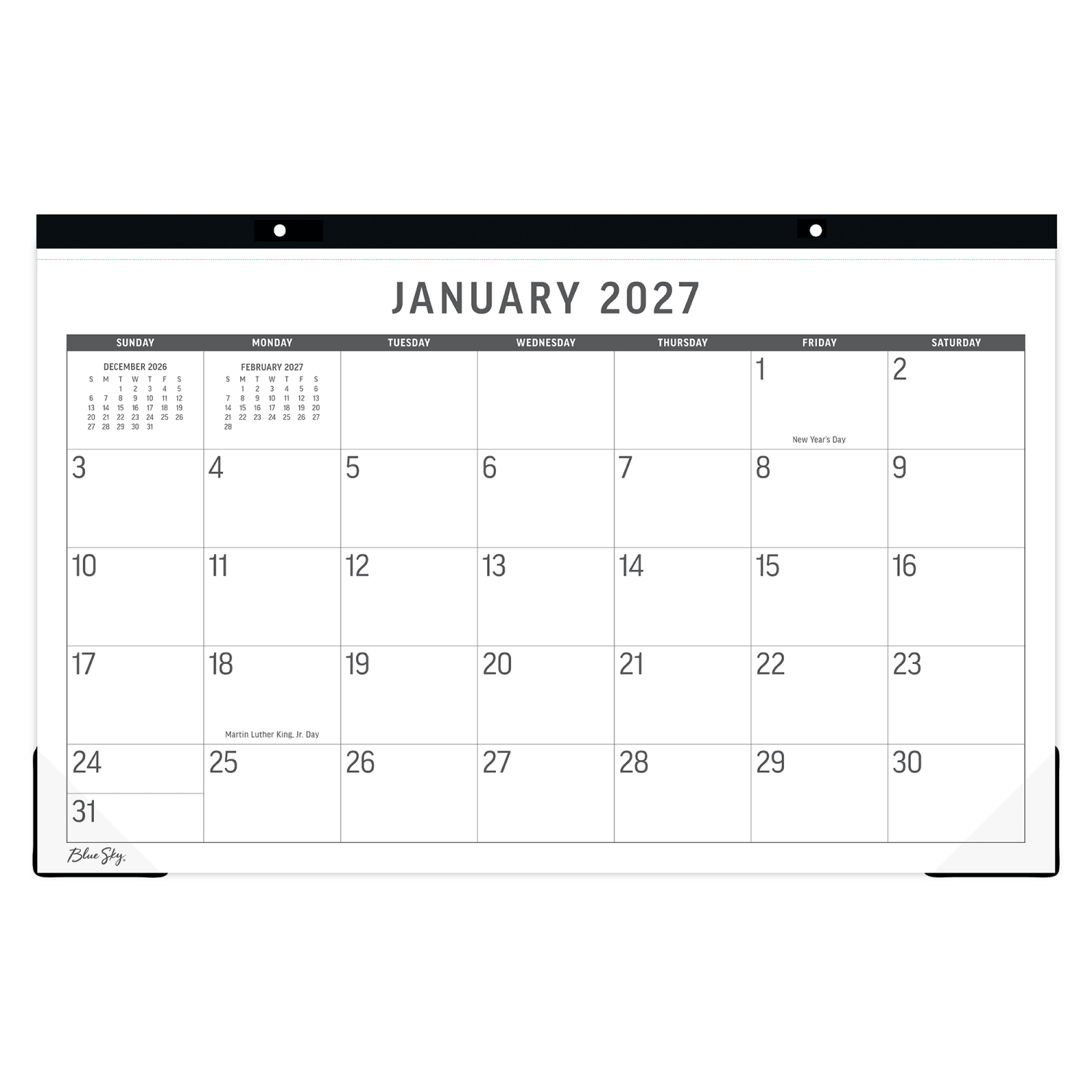 2027 Large Print Standard Monthly Desk Pad Calendar 17x11 - Image 3