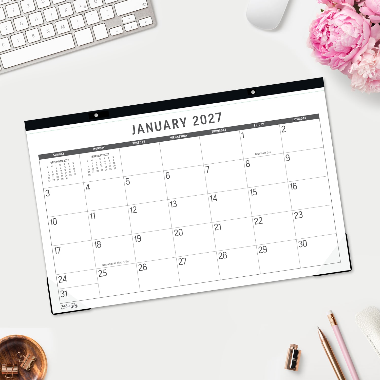 2027 Large Print Standard Monthly Desk Pad Calendar 17x11 - Image 5