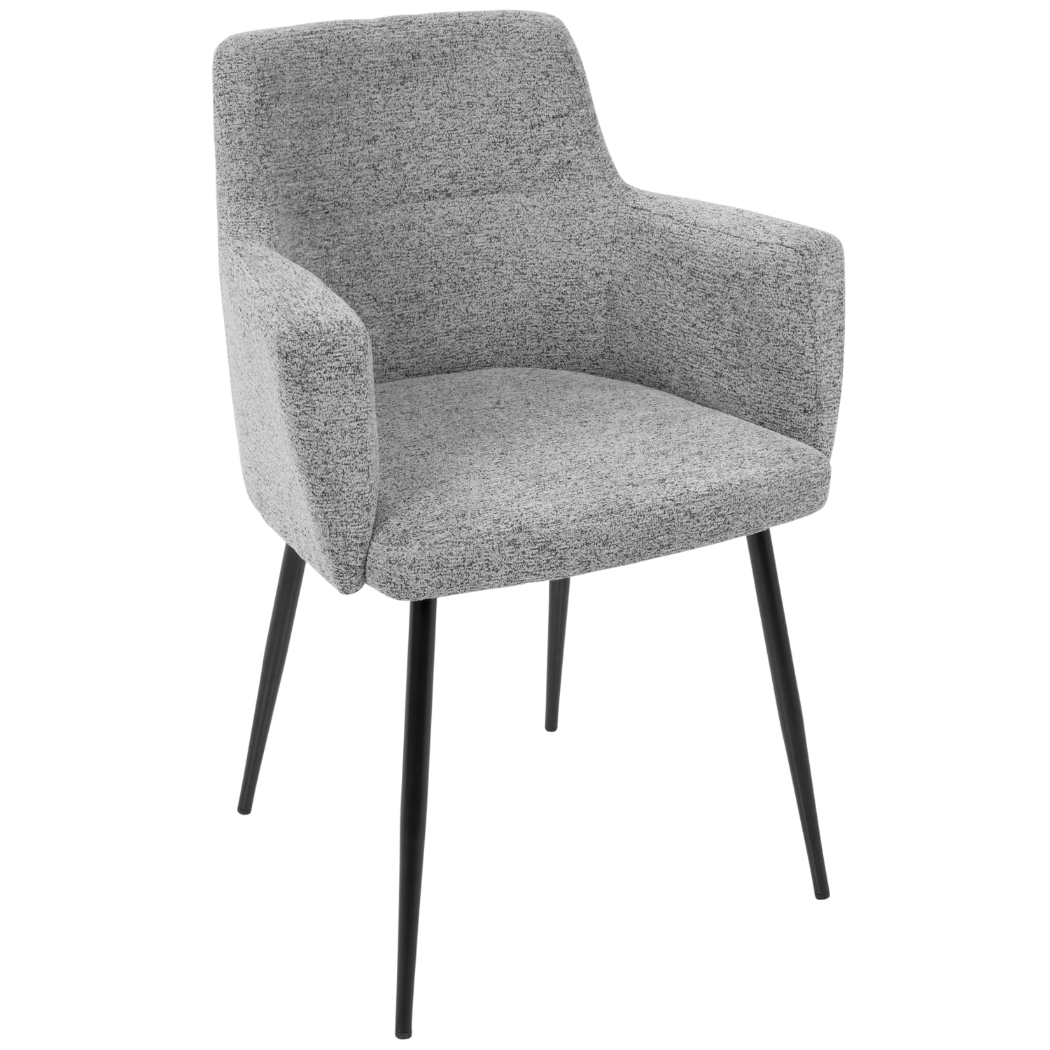 LumiSource Andrew Chairs, Black/Gray, Set Of 2 Chairs - Image 3