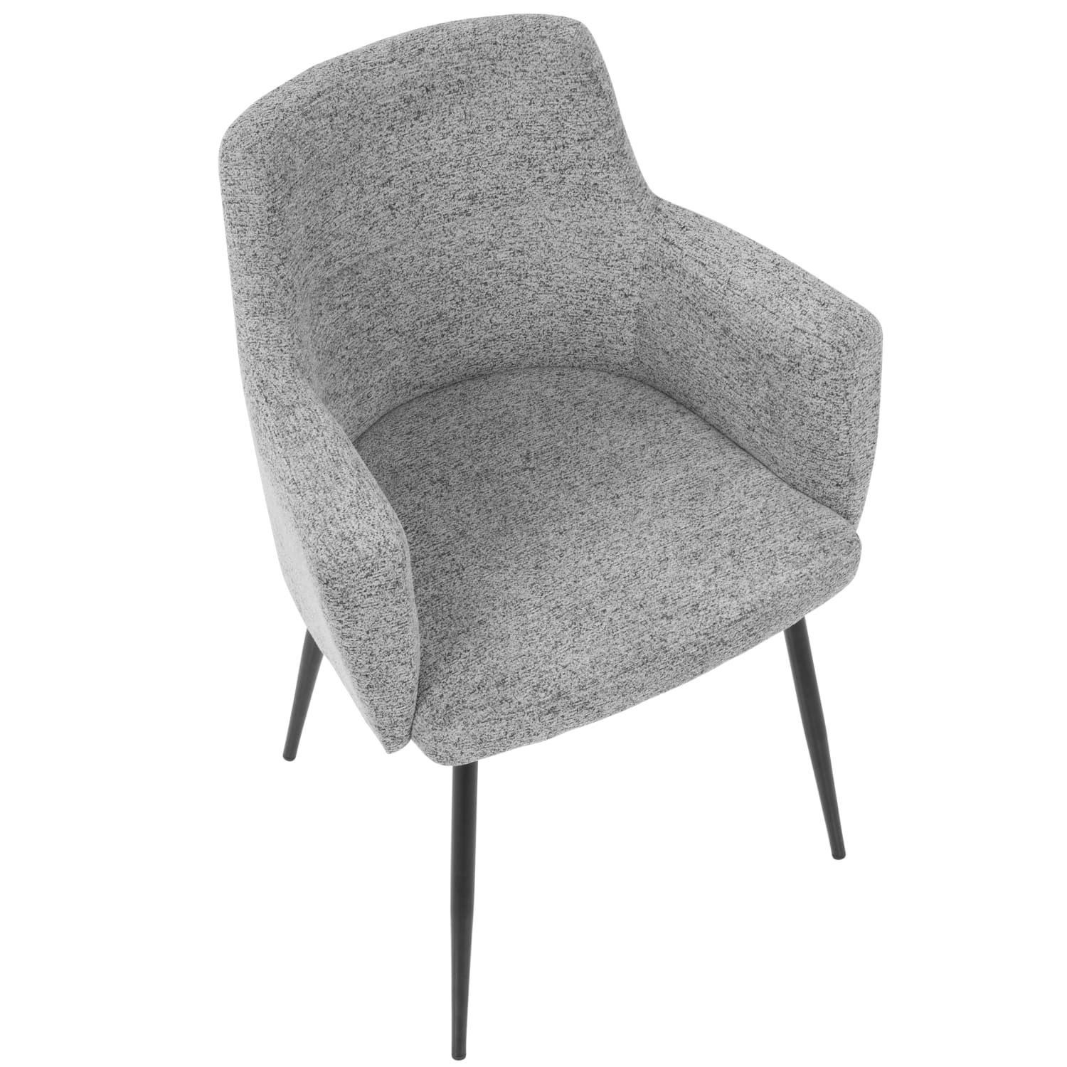 LumiSource Andrew Chairs, Black/Gray, Set Of 2 Chairs - Image 8