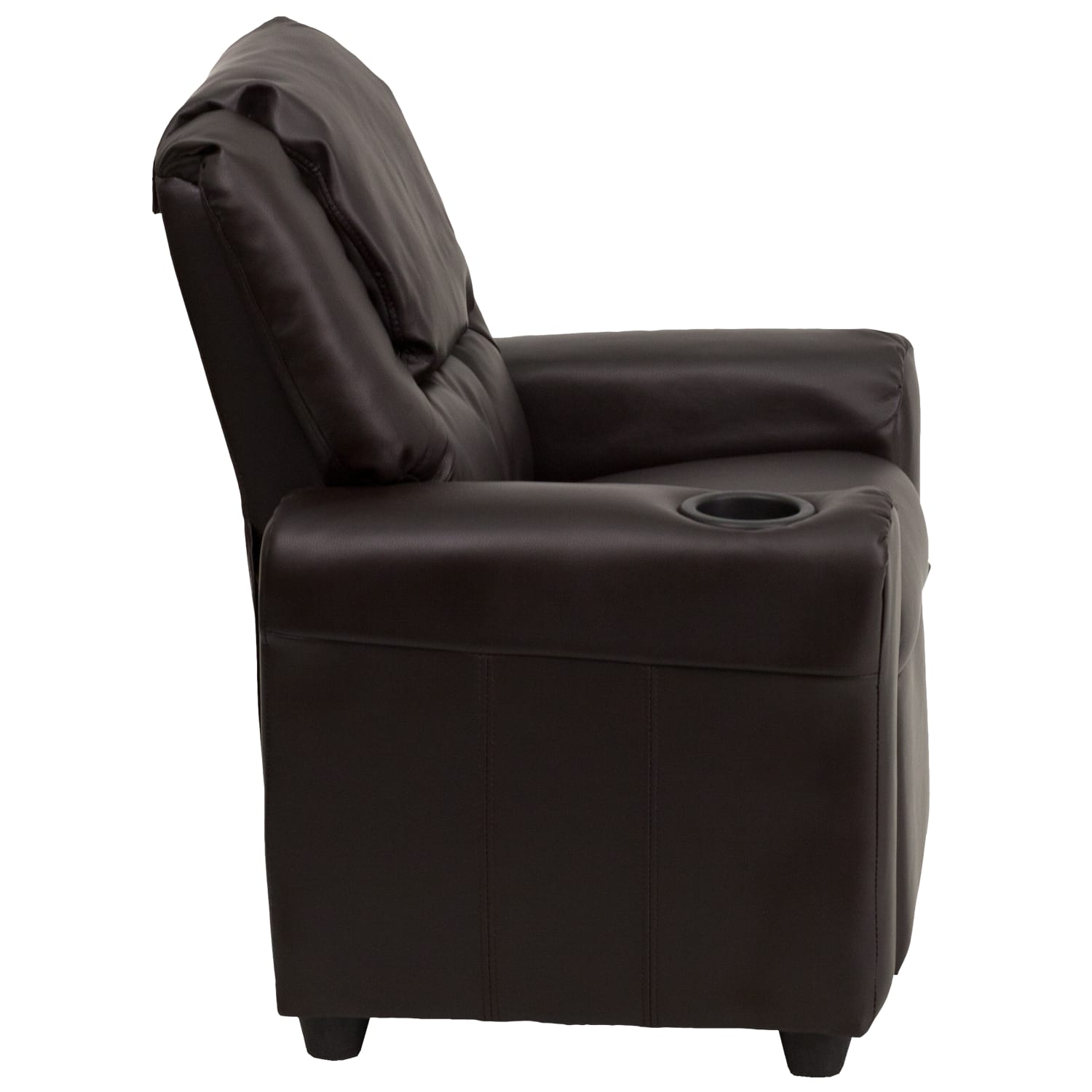 Flash Furniture Contemporary Kids Recliner With Cup Holder And Headrest Brown PopularChairscom