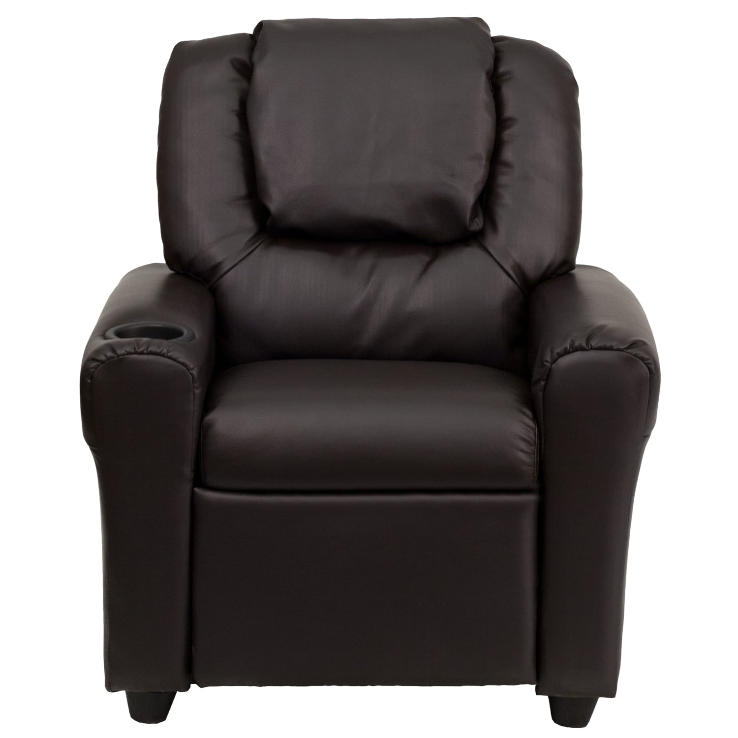 Flash Furniture Contemporary Kids Recliner With Cup Holder And Headrest Brown PopularChairscom