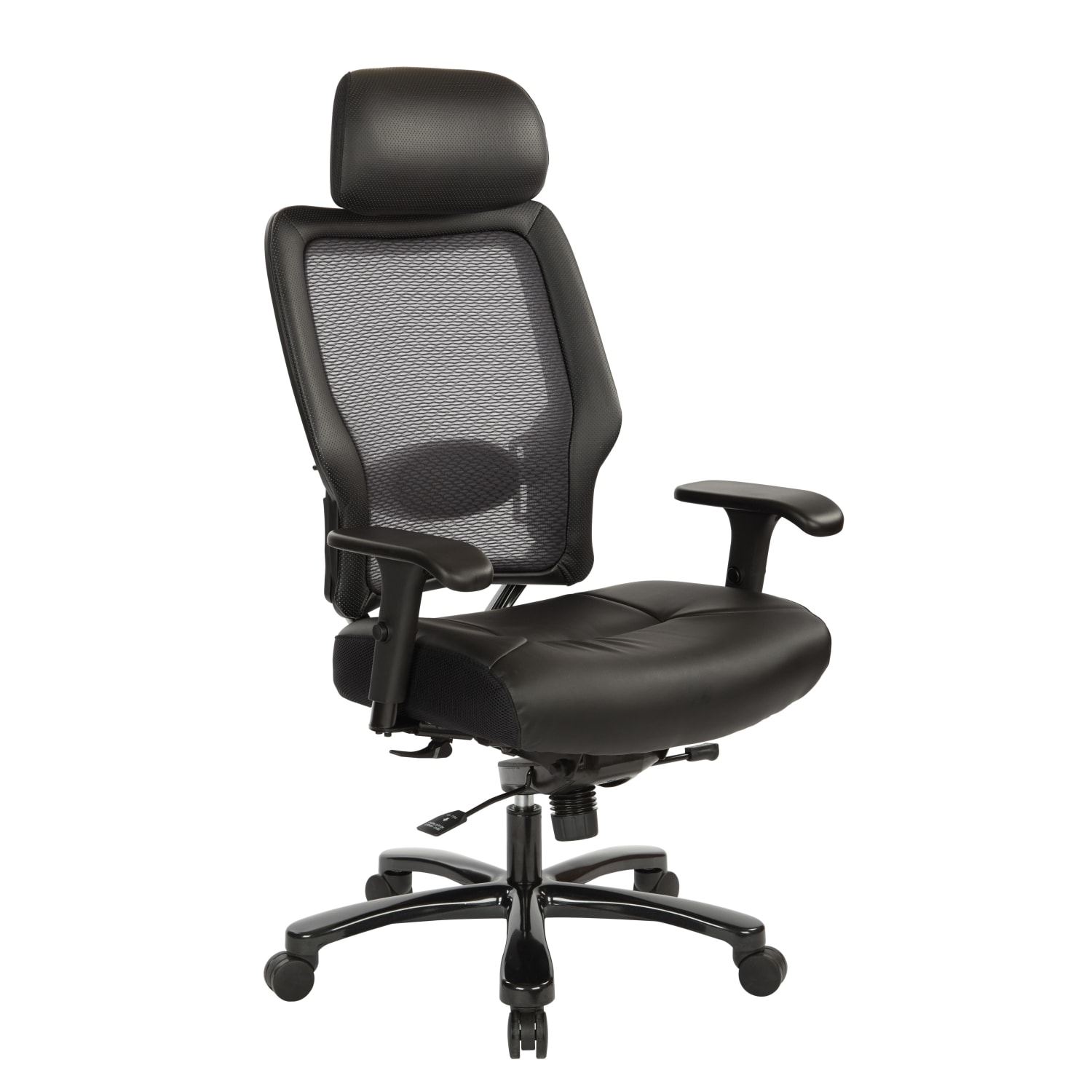 Office Star Space Seating 63 Series Bonded Leather Executive Big And Tall HighBack Chair With Headrest Black PopularChairscom Office Star Space Seating 63 Series Bonded Leather Executive Big And Tall High Back Chair With Headrest Black PopularChairscom