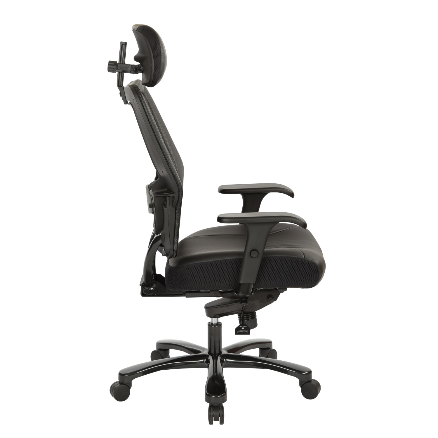 Office Star Space Seating 63 Series Bonded Leather Executive Big And Tall HighBack Chair With Headrest Black PopularChairscom Office Star Space Seating 63 Series Bonded Leather Executive Big And Tall High Back Chair With Headrest Black PopularChairscom