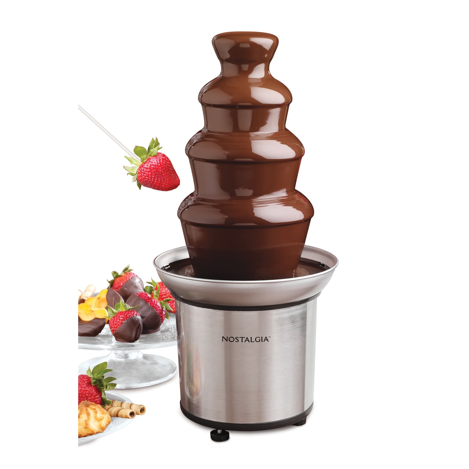 Nostalgia Electrics NCFF986SS 4-Tier Chocolate Fountain, 18in x 8-1/2in - Image 4
