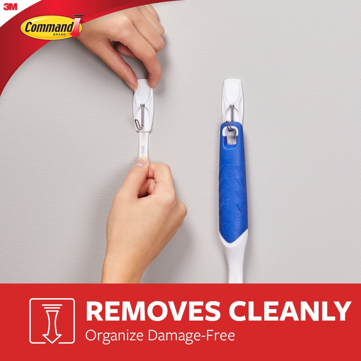 Command Medium Wire Hooks, 13 Hooks, 16 White Adhesive Strips, Damage Free Hanging Picture Hangers, No Tools Wall Hanging Strips For Living Spaces - Image 6