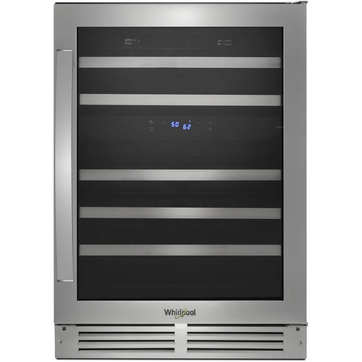 Whirlpool 5.3 Cu. Ft. Undercounter Wine Center Refrigerator, Silver - Image 3