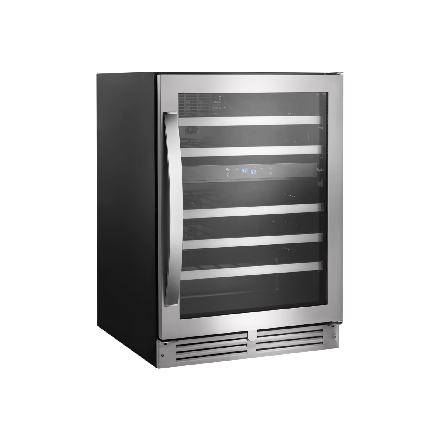 Whirlpool 5.3 Cu. Ft. Undercounter Wine Center Refrigerator, Silver - Image 5