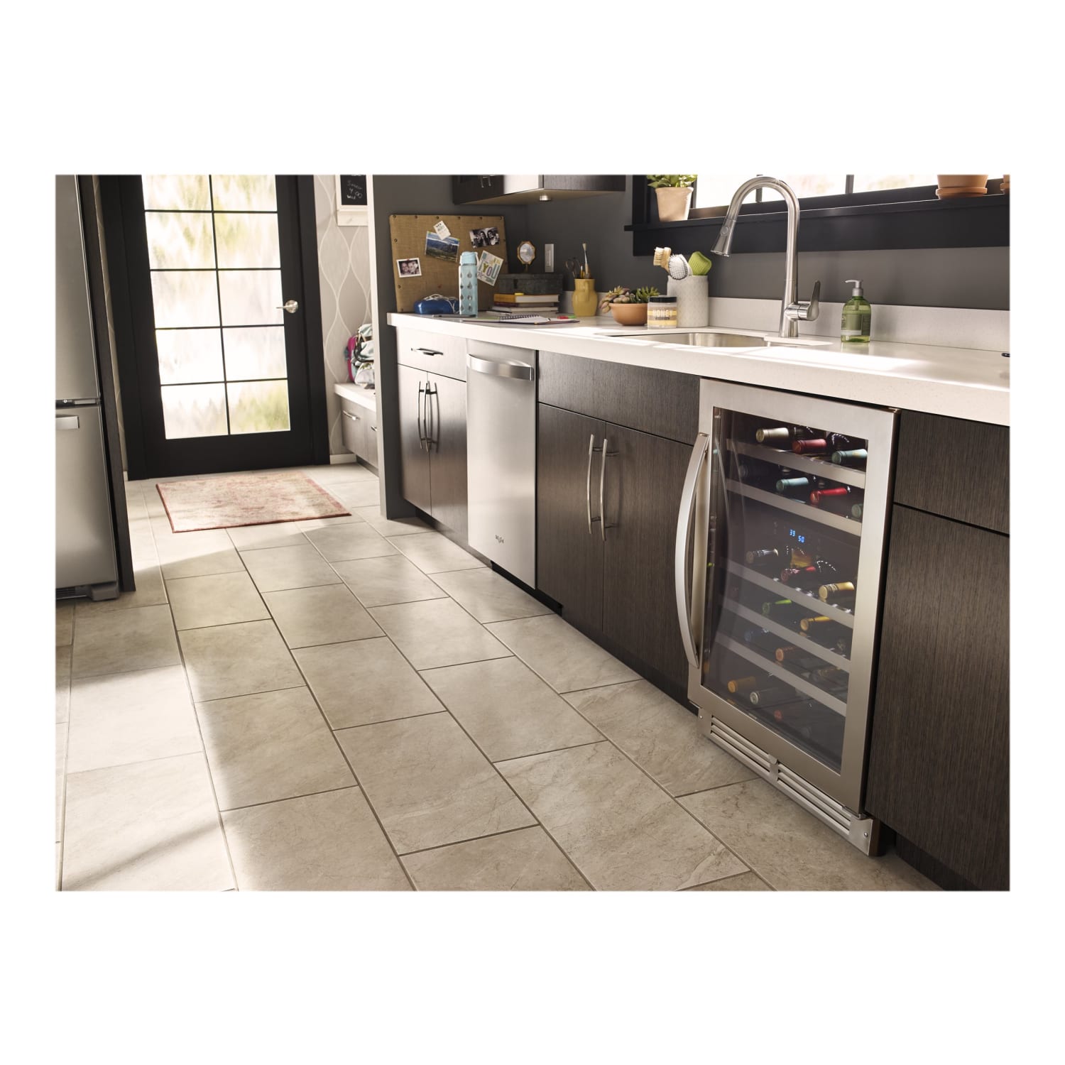 Whirlpool 5.3 Cu. Ft. Undercounter Wine Center Refrigerator, Silver - Image 6