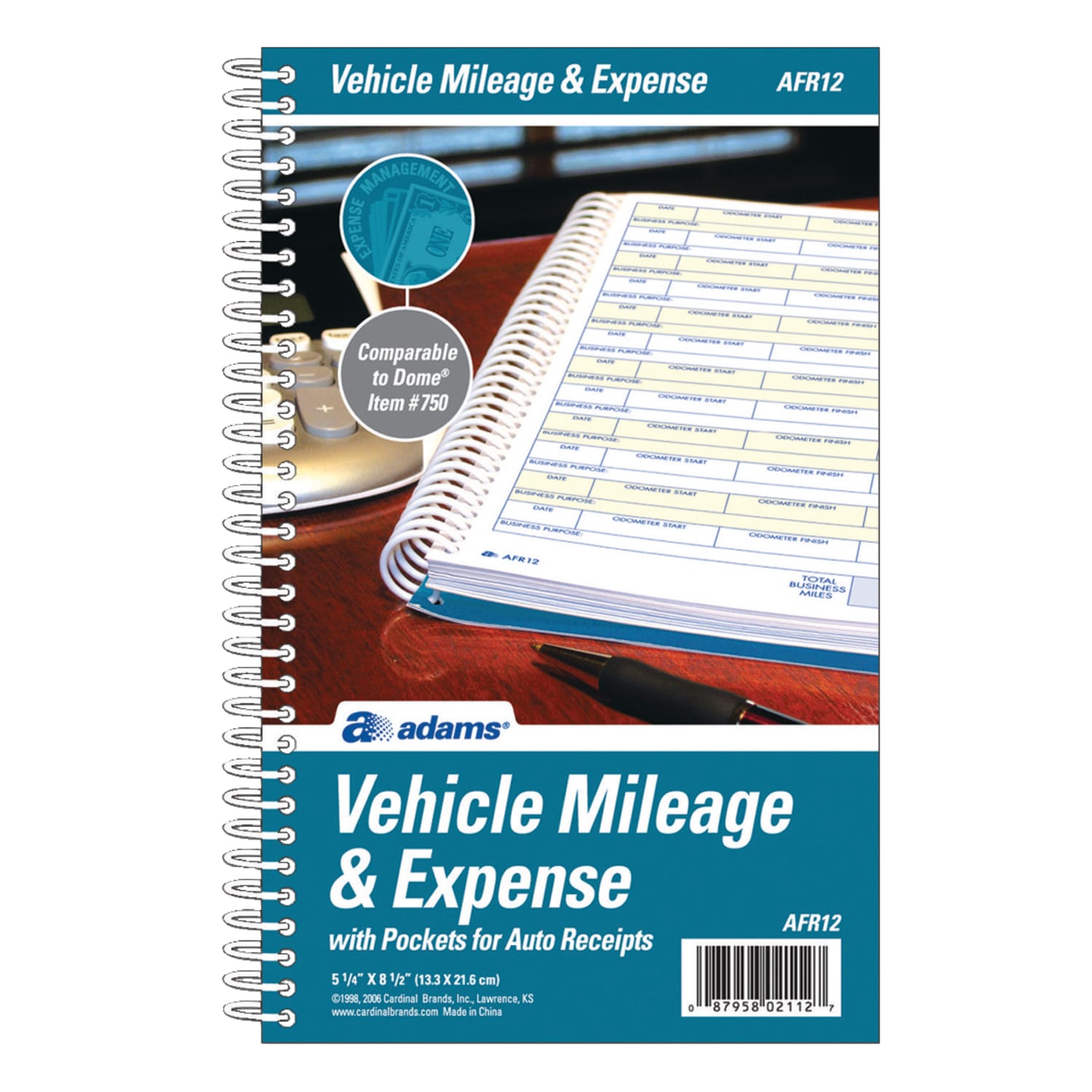 Adams Vehicle Mileage And Expense Book, 5 1/4in x 8 1/2in - Image 3