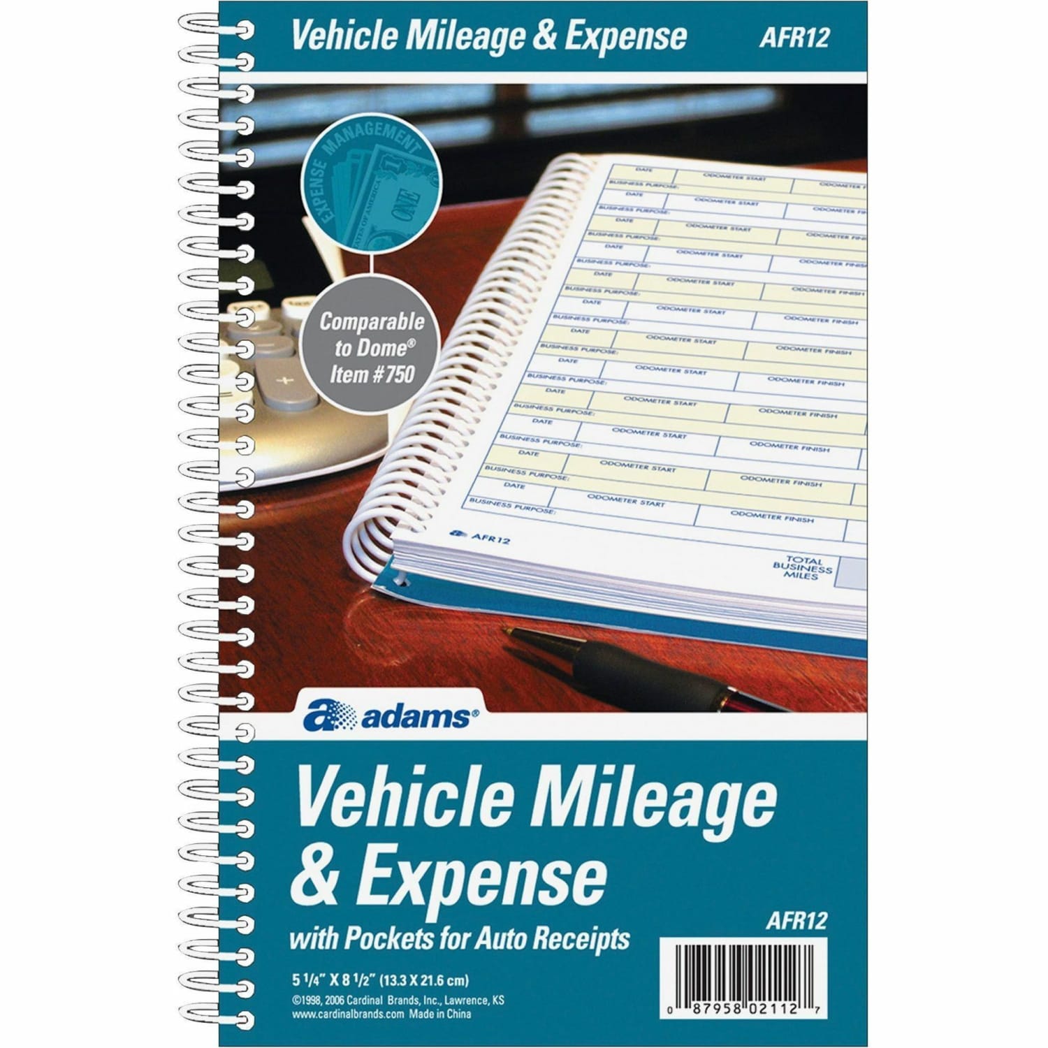Adams Vehicle Mileage And Expense Book, 5 1/4in x 8 1/2in - Image 5