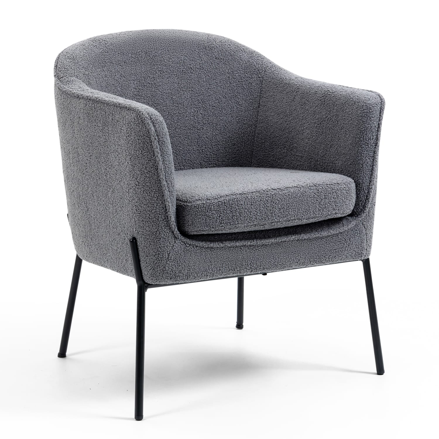Glamour Home Ayame Boucle Fabric Accent Chair GrayBlack PopularChairscom Glamour Home Ayame Boucle Fabric Accent Chair GrayBlack PopularChairscom