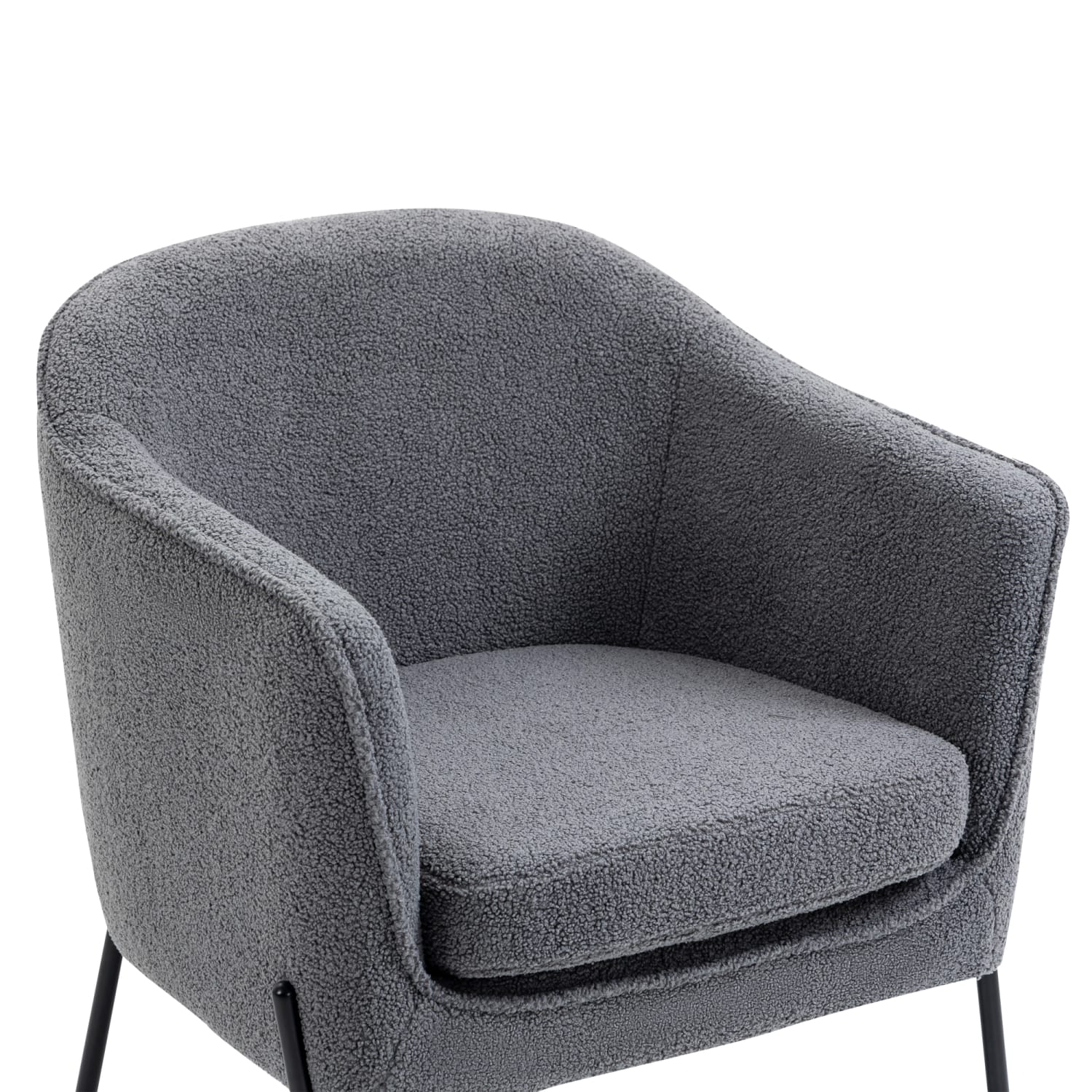 Glamour Home Ayame Boucle Fabric Accent Chair GrayBlack PopularChairscom Glamour Home Ayame Boucle Fabric Accent Chair GrayBlack PopularChairscom