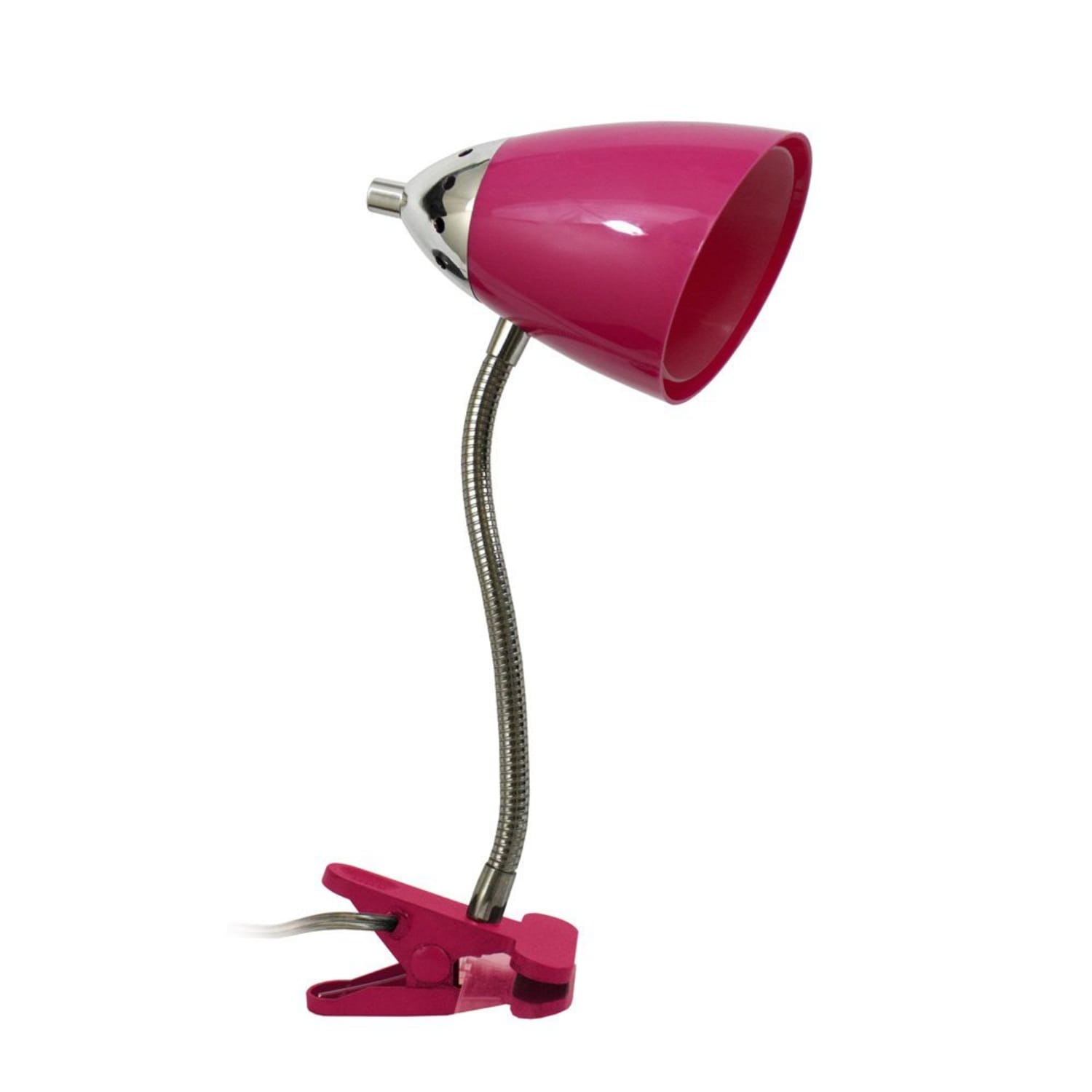 LimeLights Flossy Flexible Gooseneck Clip Desk Lamp, Adjustable, Pink - Image 4