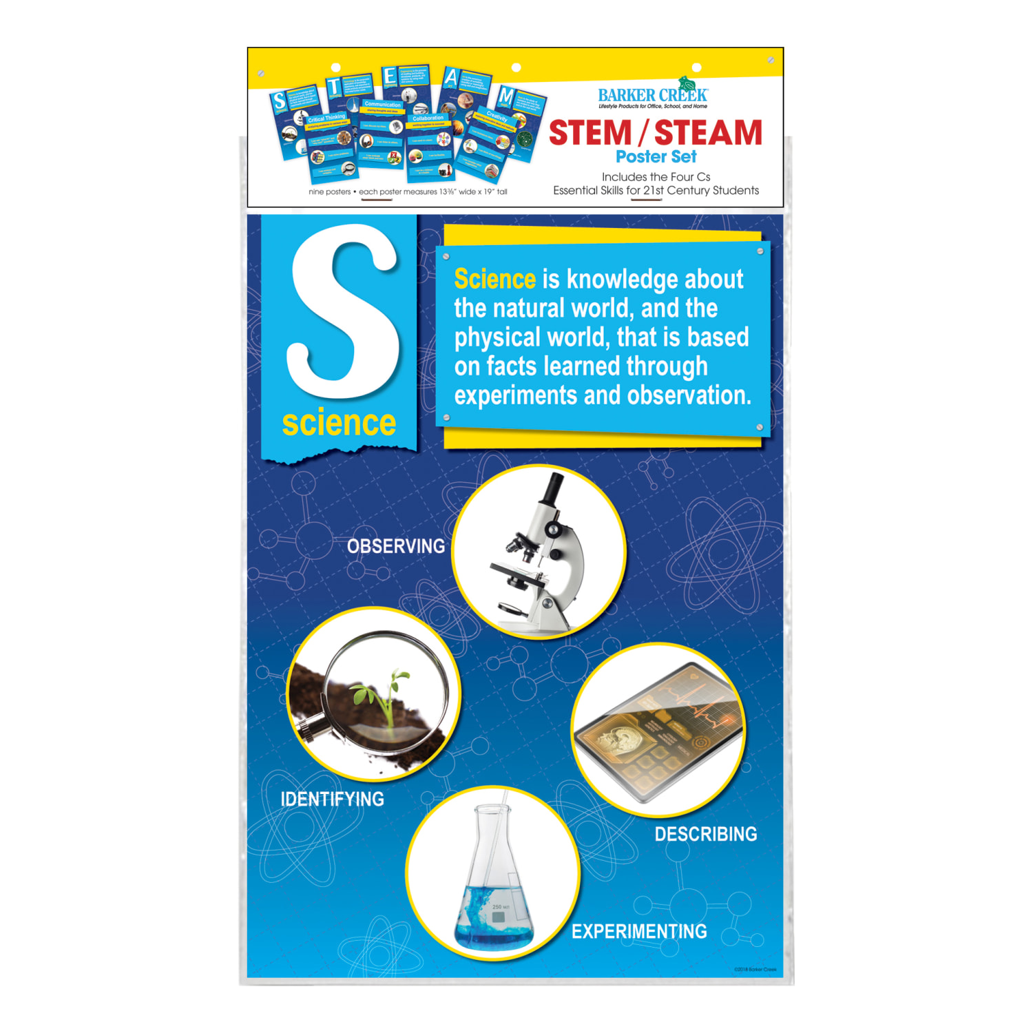 Barker Creek 9-Piece STEM/STEAM Poster Set, 19in x 13-3/8in, Multicolor, Kindergarten - College - Image 4