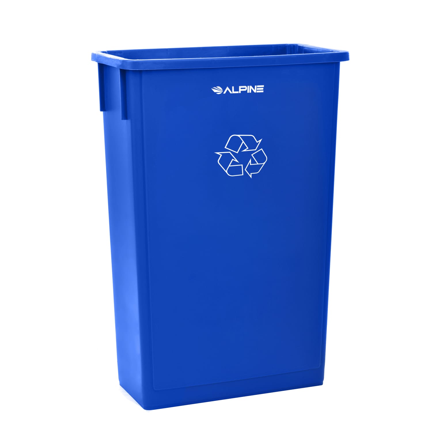 Alpine Industries Trash Can Recycle Bin With Drop Slot Lid, 23 Gallons, Blue - Image 5
