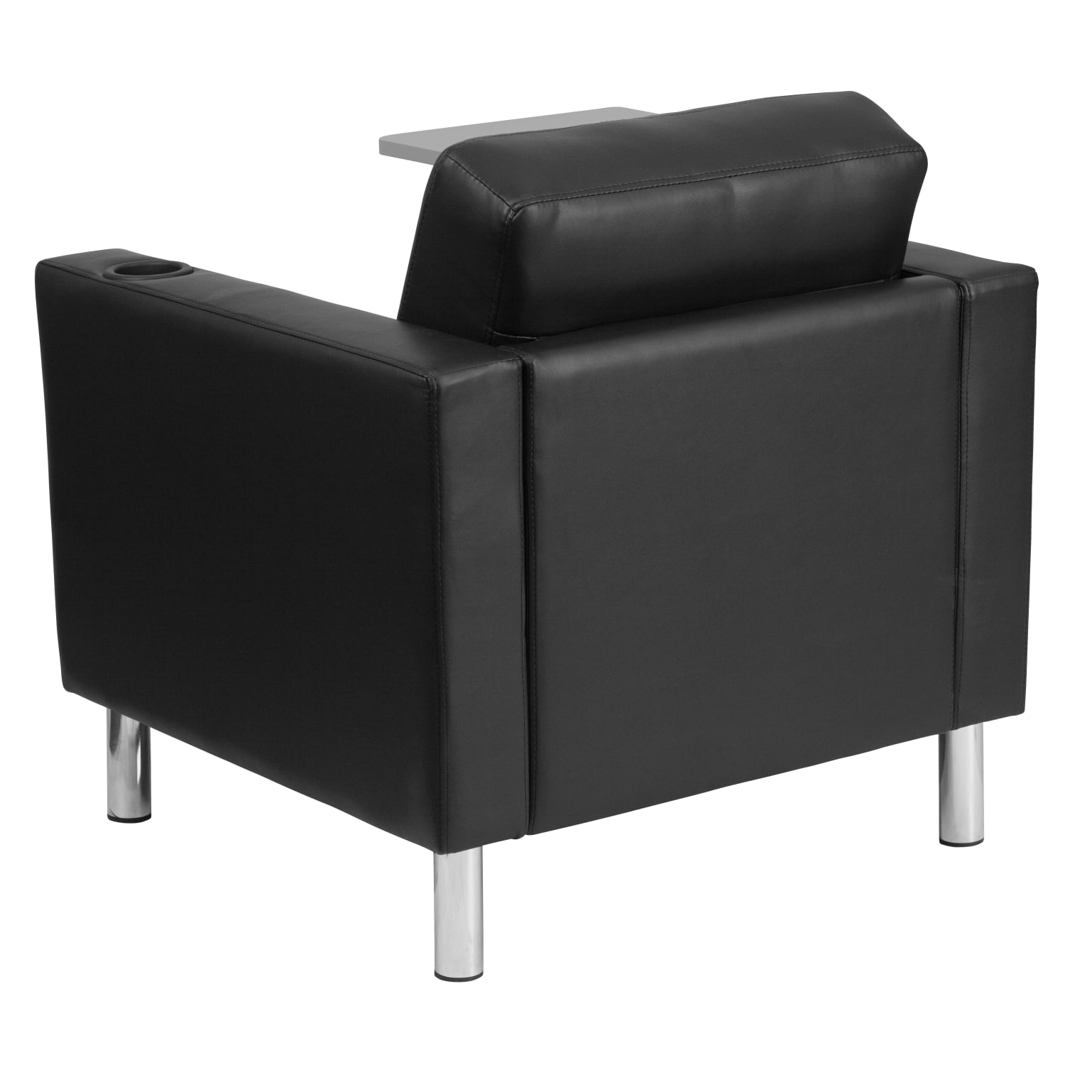 Flash Furniture LeatherSoft Faux Leather Tablet Arm Guest Chair Black PopularChairscom