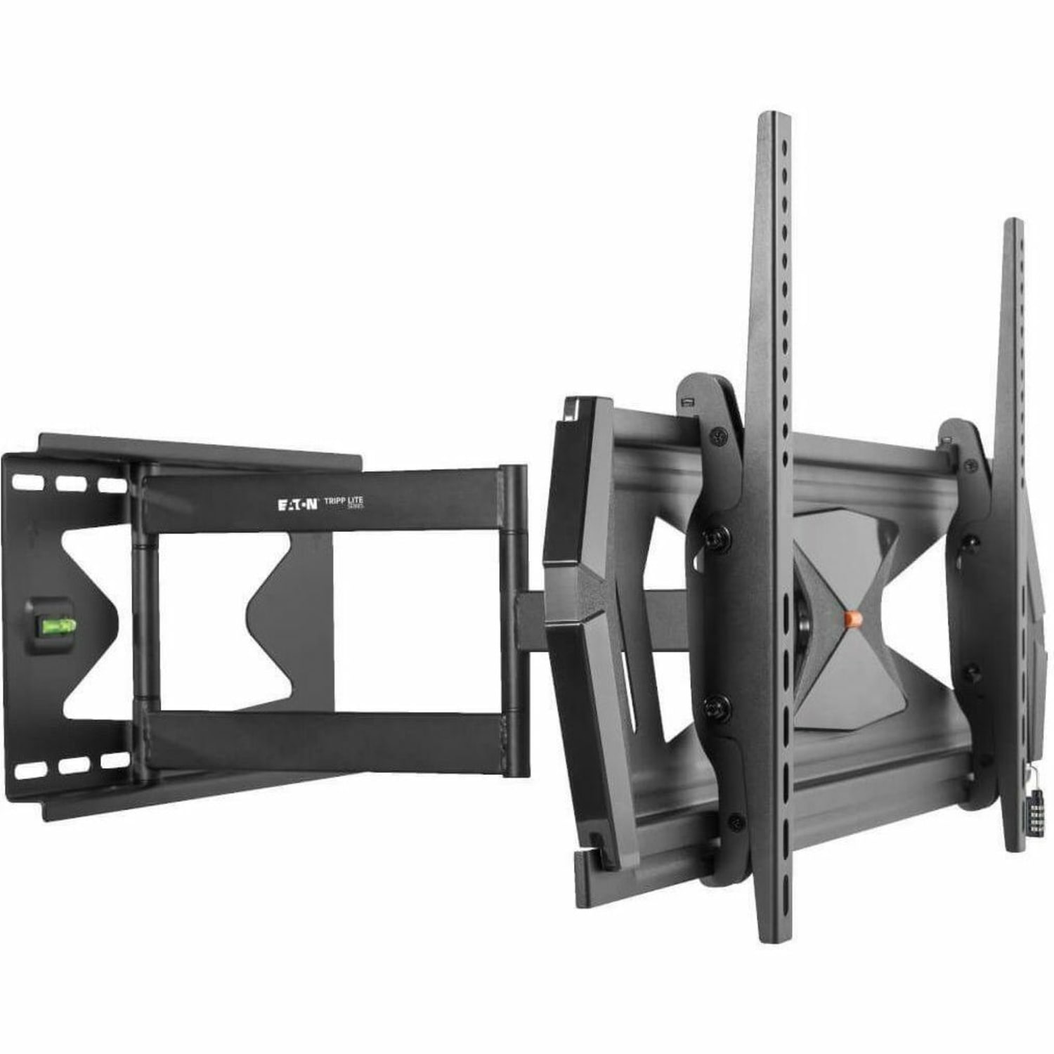 Eaton Tripp Lite Series Heavy-Duty Full-Motion Security TV Wall Mount for 37in to 80in, Flat or Curved, UL Certified - Bracket - for LCD TV - steel - black - screen size: 37in-80in - wall-mountable - Image 4