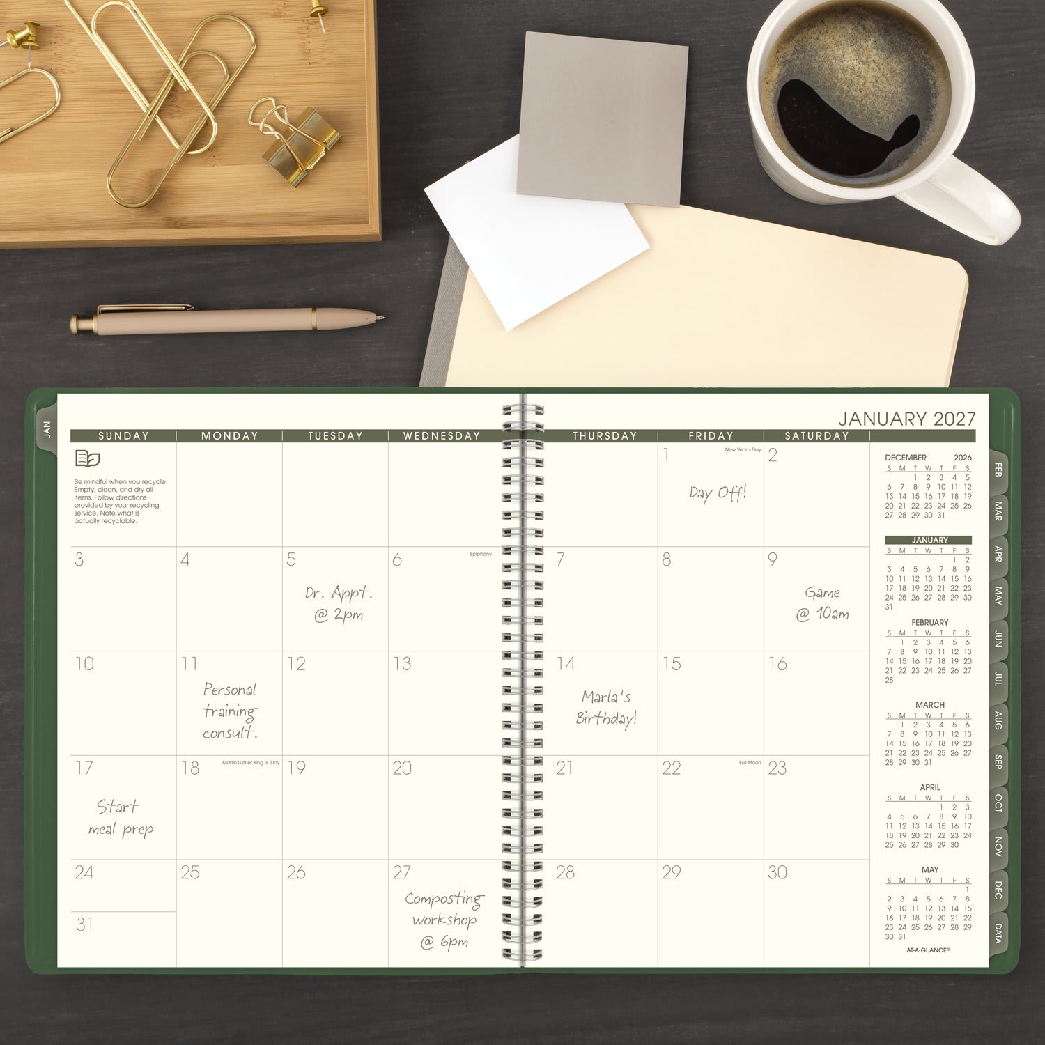 AT-A-GLANCE Recycled Monthly Planners, 70260G6027 - Image 3