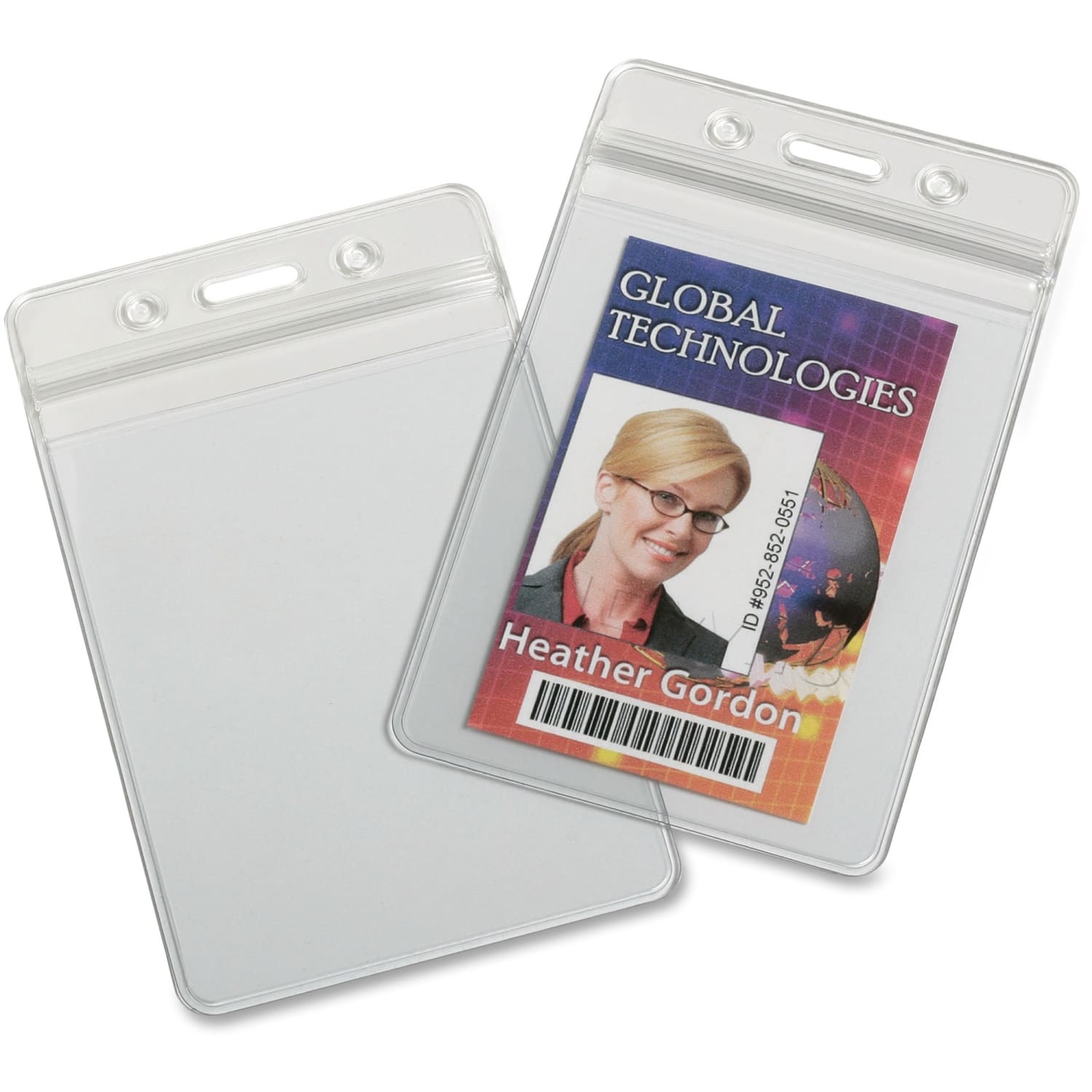 SKILCRAFT Resealable Badge Holders, 3-3/4inH x 2-5/8inW, Clear, Box Of 25 - Image 3