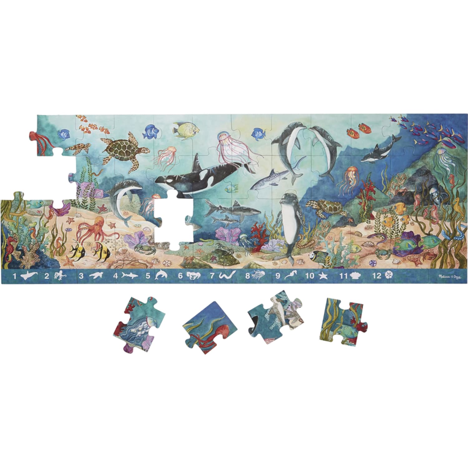 Melissa & Doug Beneath The Waves Search & Find Floor Puzzle - 48 Pieces - Image 5
