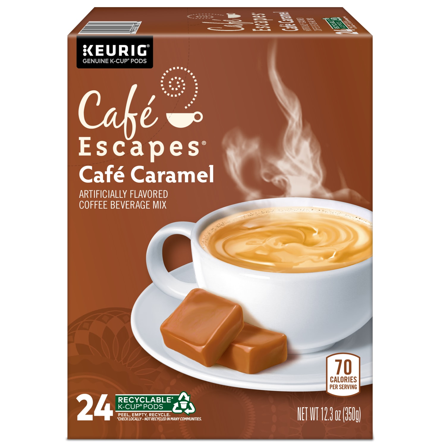 Cafe Escapes Cafe Caramel Keurig Single-Serve K-Cup Pods, 24 Pods Per Pack, Case Of 4 Packs - Image 4