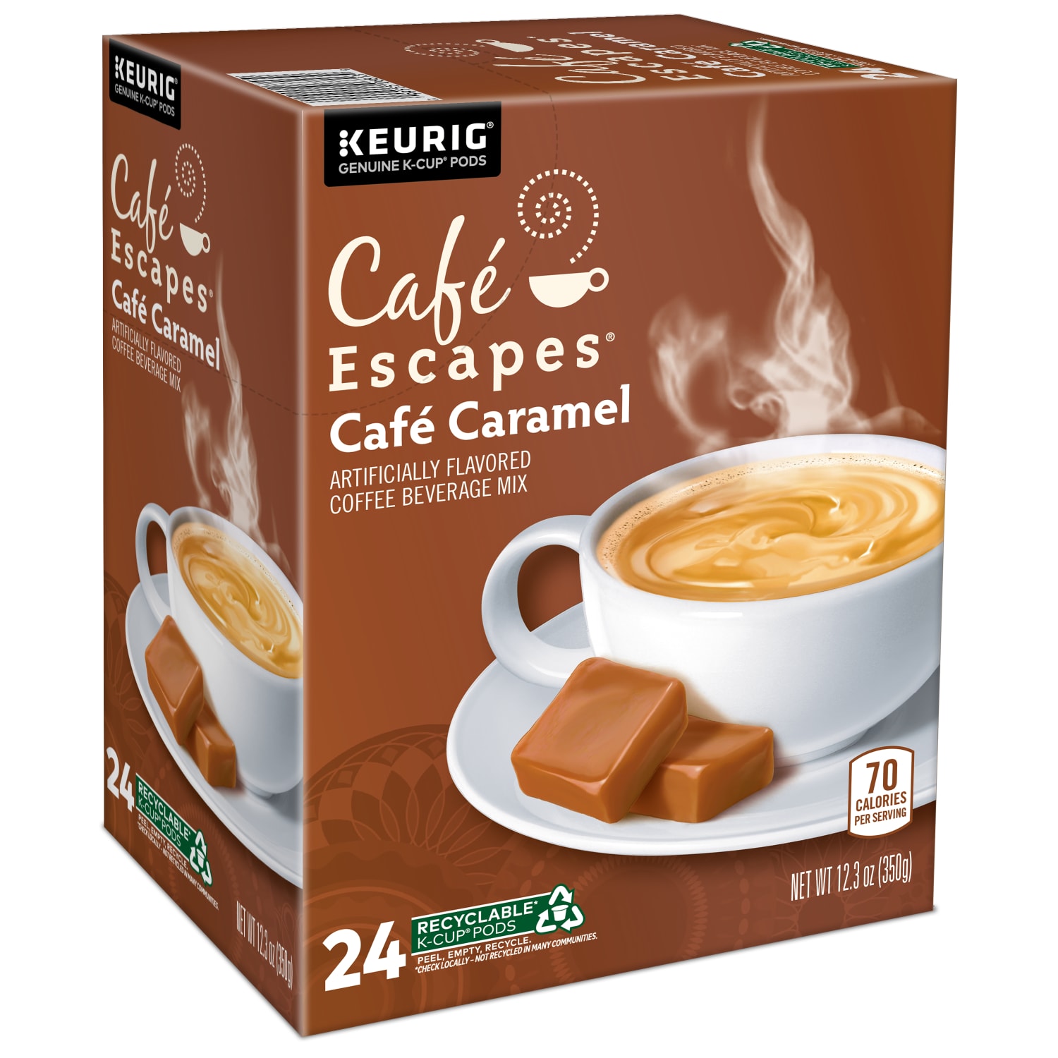Cafe Escapes Cafe Caramel Keurig Single-Serve K-Cup Pods, 24 Pods Per Pack, Case Of 4 Packs - Image 5