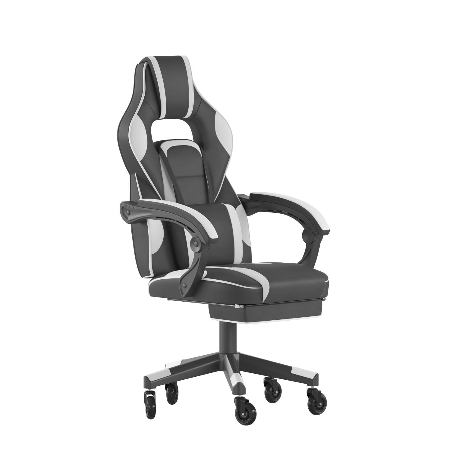 Flash Furniture X40 Ergonomic Faux Leather Racing Computer Gaming Chair BlackWhite PopularChairscom Flash Furniture X40 Ergonomic Faux Leather Racing Computer Gaming Chair BlackWhite PopularChairscom