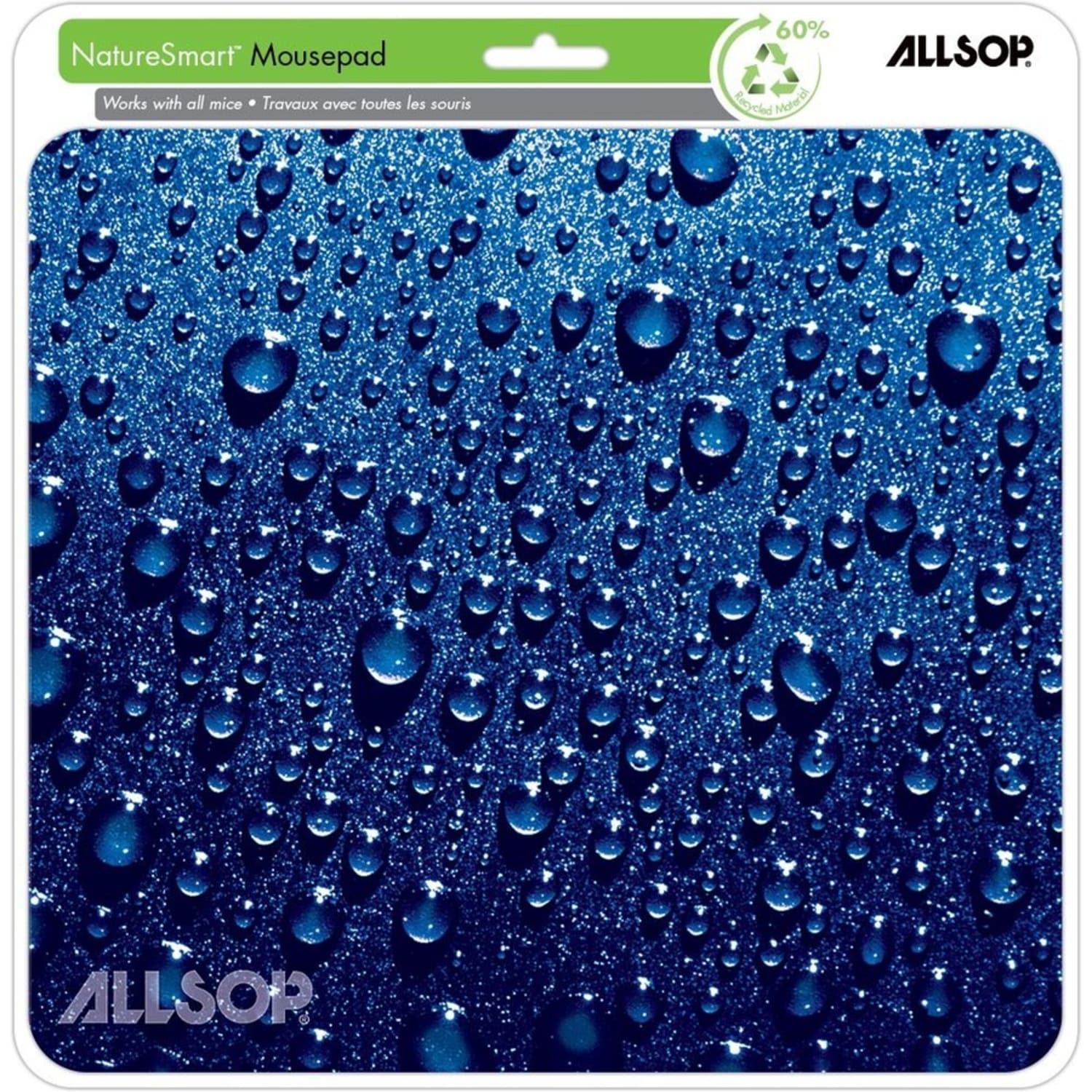Allsop Naturesmart Mouse Pad, 8.5in x 8in, Blue Raindrop - Image 4