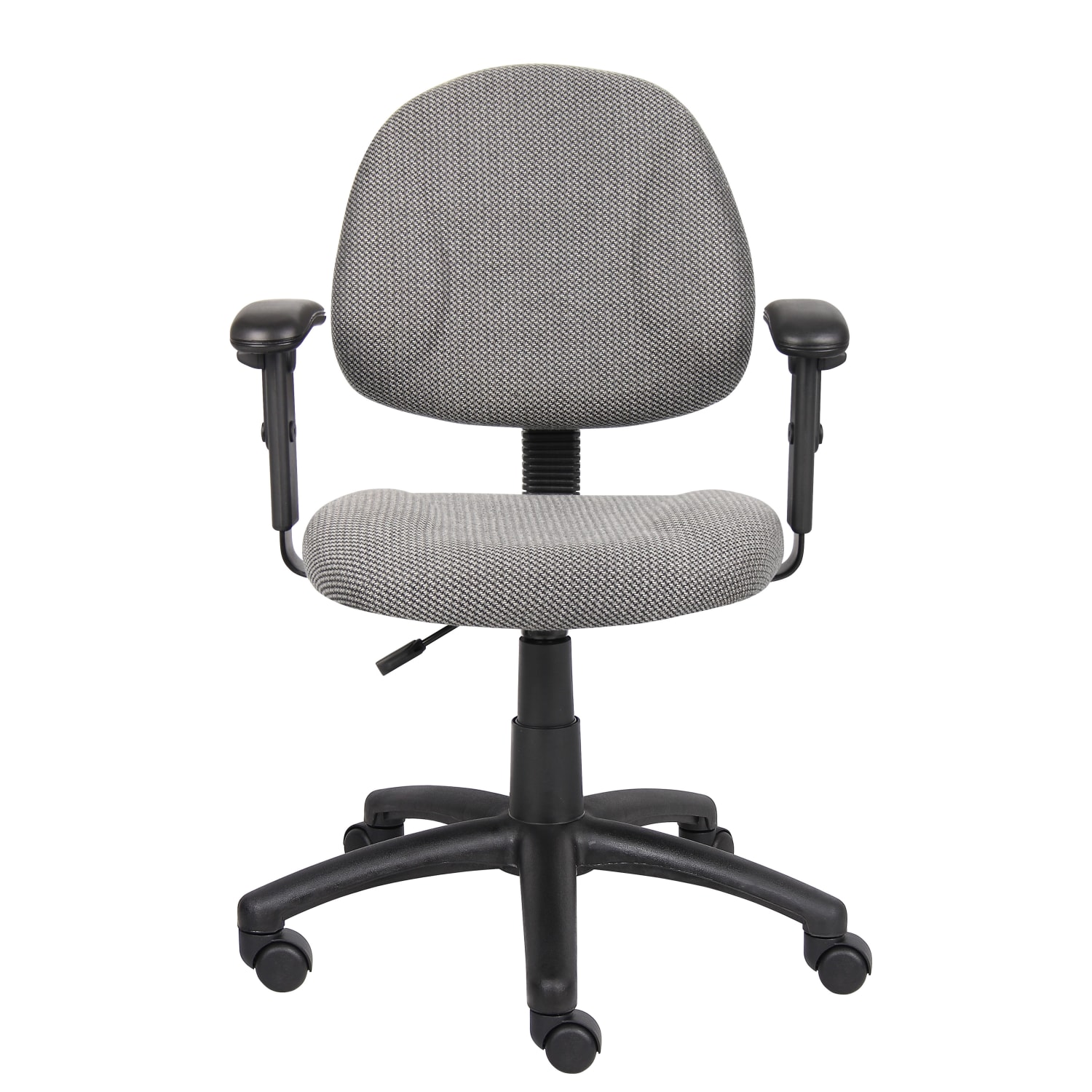 Boss Office Products Deluxe Posture Fabric Mid-Back Task Chair, Gray/Black - Image 5