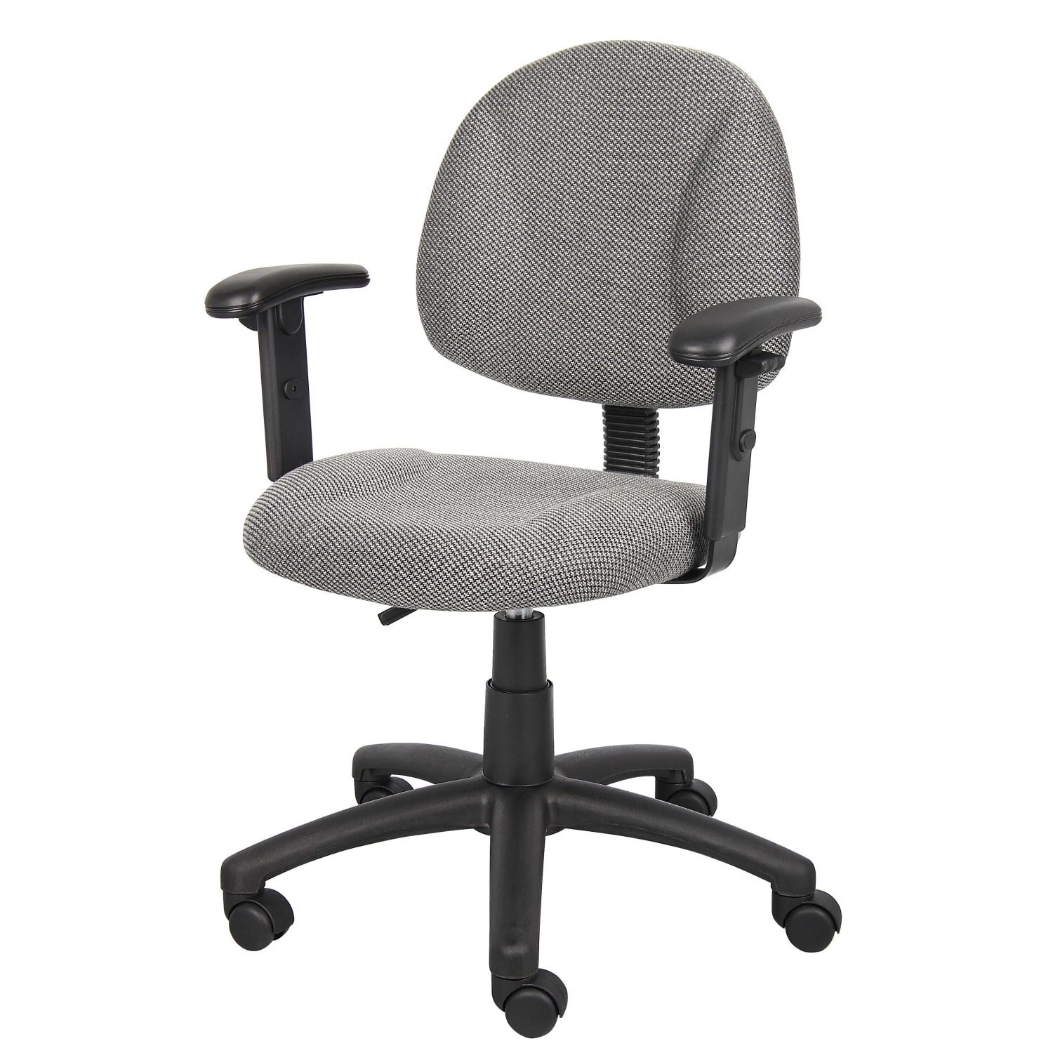 Boss Office Products Deluxe Posture Fabric MidBack Task Chair GrayBlack PopularChairscom Boss Office Products Deluxe Posture Fabric Mid Back Task Chair GrayBlack PopularChairscom