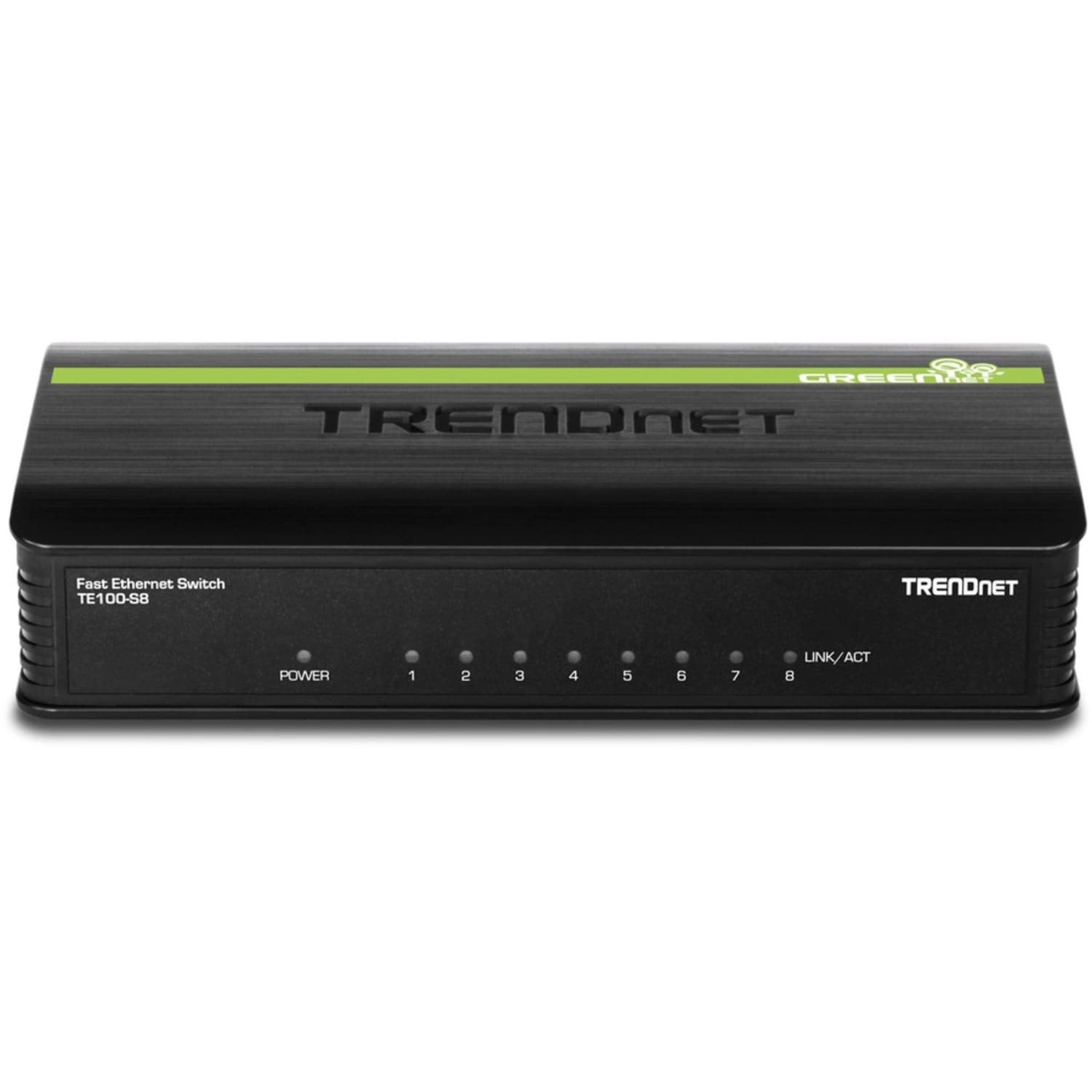 TRENDnet 8-Port Unmanaged 10/100 Mbps GREENnet Ethernet Desktop Switch; TE100-S8; 8 x 10/100 Mbps Ethernet Ports; 1.6 Gbps Switching Capacity; Plastic Housing; Network Ethernet Switch; Plug & Play - 8 Port 10/100Mbps Switch - Image 4
